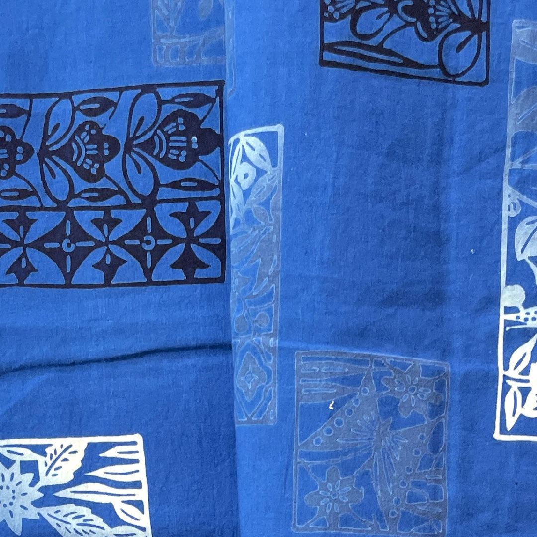 Yukata, blue, abstract pattern, cotton, S rank, single layer, length 159cm, sleeve length 66.5cm, blue, 1118002422317