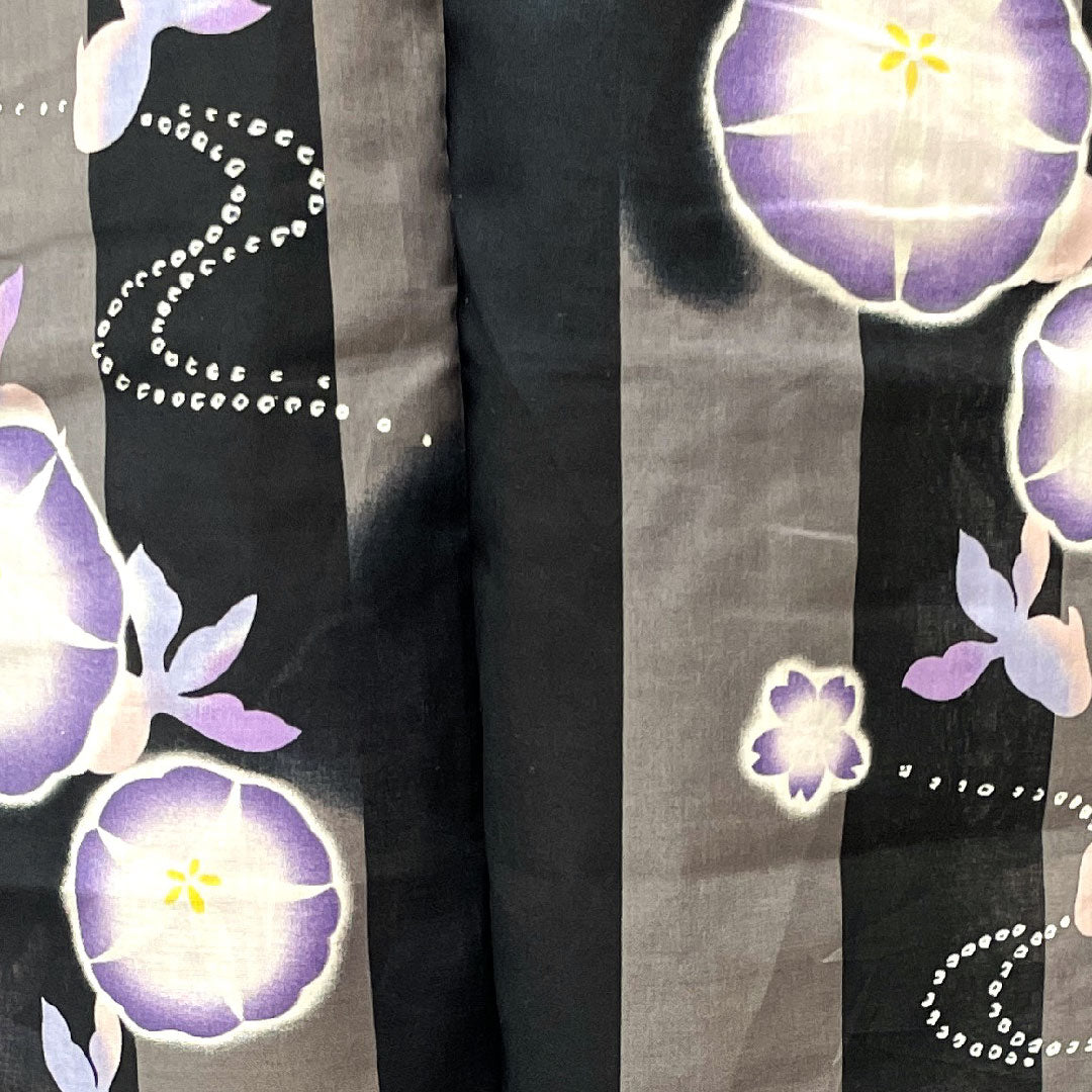 Yukata Goldfish Morning Glory Cherry Blossom Cotton S Rank Single Layer Length 161cm Sleeve Length 65cm Gradient 1118003802499