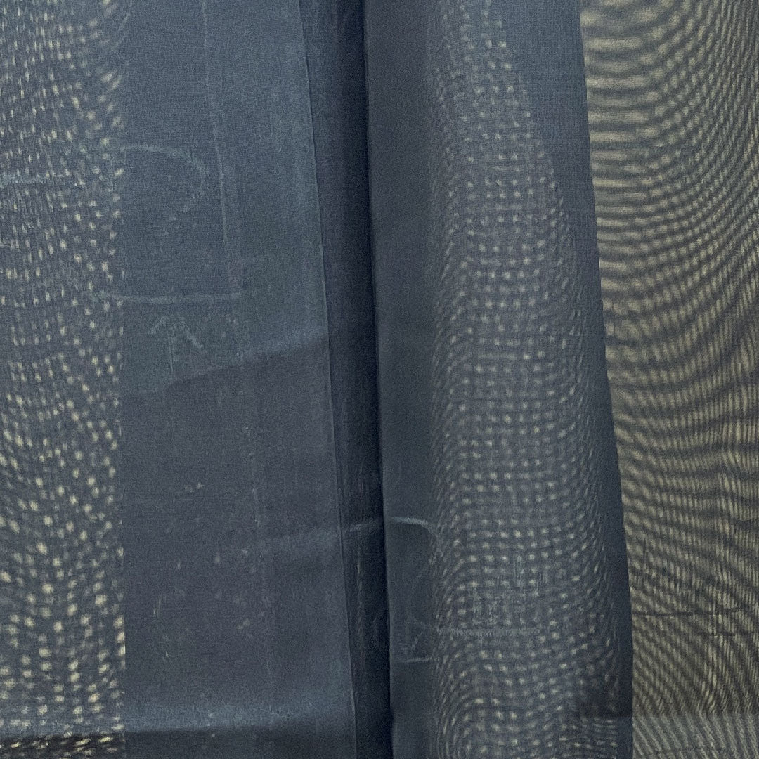 Summer item, pure silk, plain color, length 155cm, sleeve length 65.5cm, dark blue, flowing water, gauze, S rank, navy blue, 1132000992318