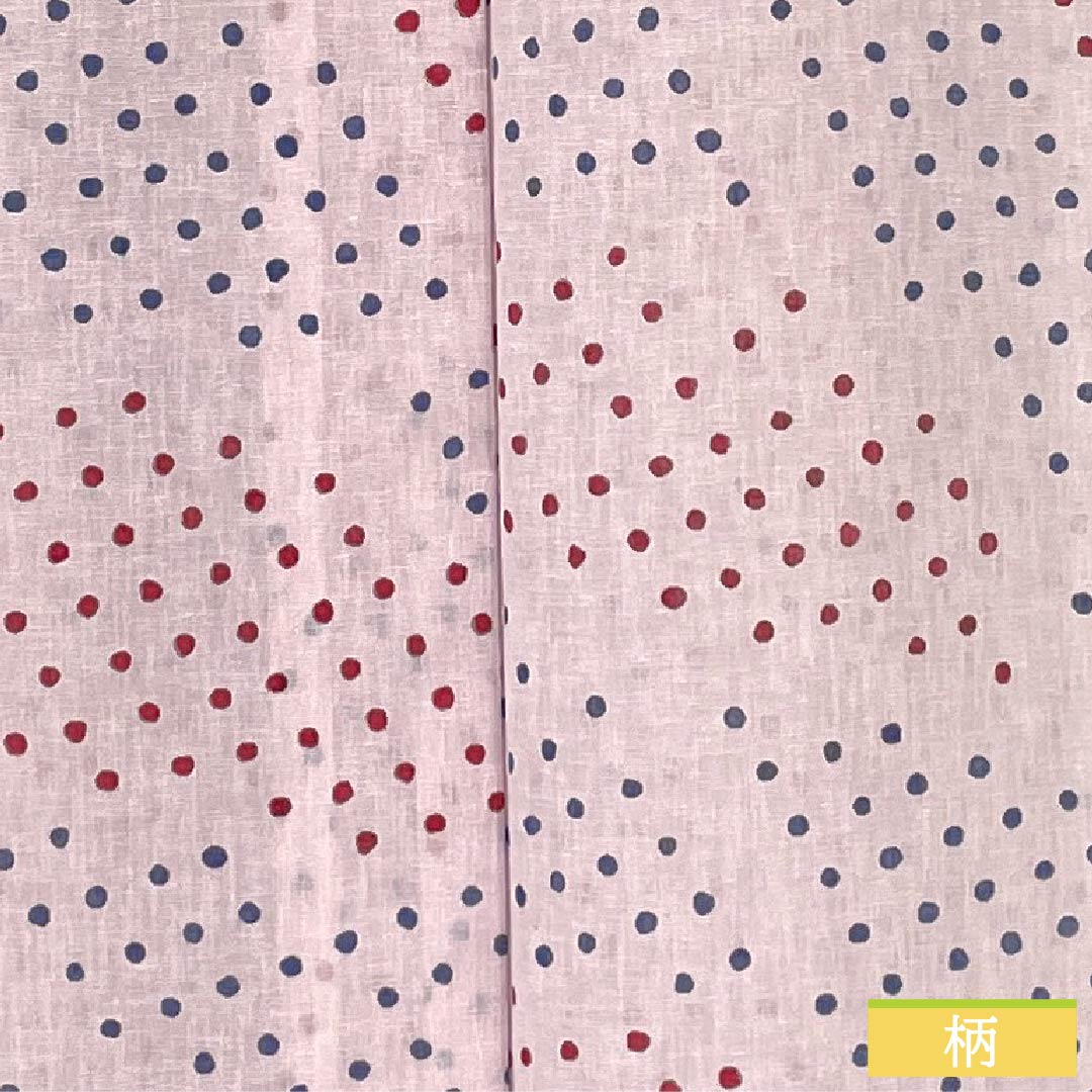 Summer kimono, polyester, small pattern, length 158cm, sleeve length 64cm, white plum blossom color (shiraumeiro), polka dot pattern, embroidered, washable, gauze, S rank, pink, product number 1132002562313