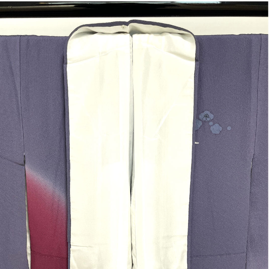 Homongi (formal kimono) Length 157.5cm Sleeve length 63cm Brown Chrysanthemum Plum Pure silk S rank Purple 1112001562320