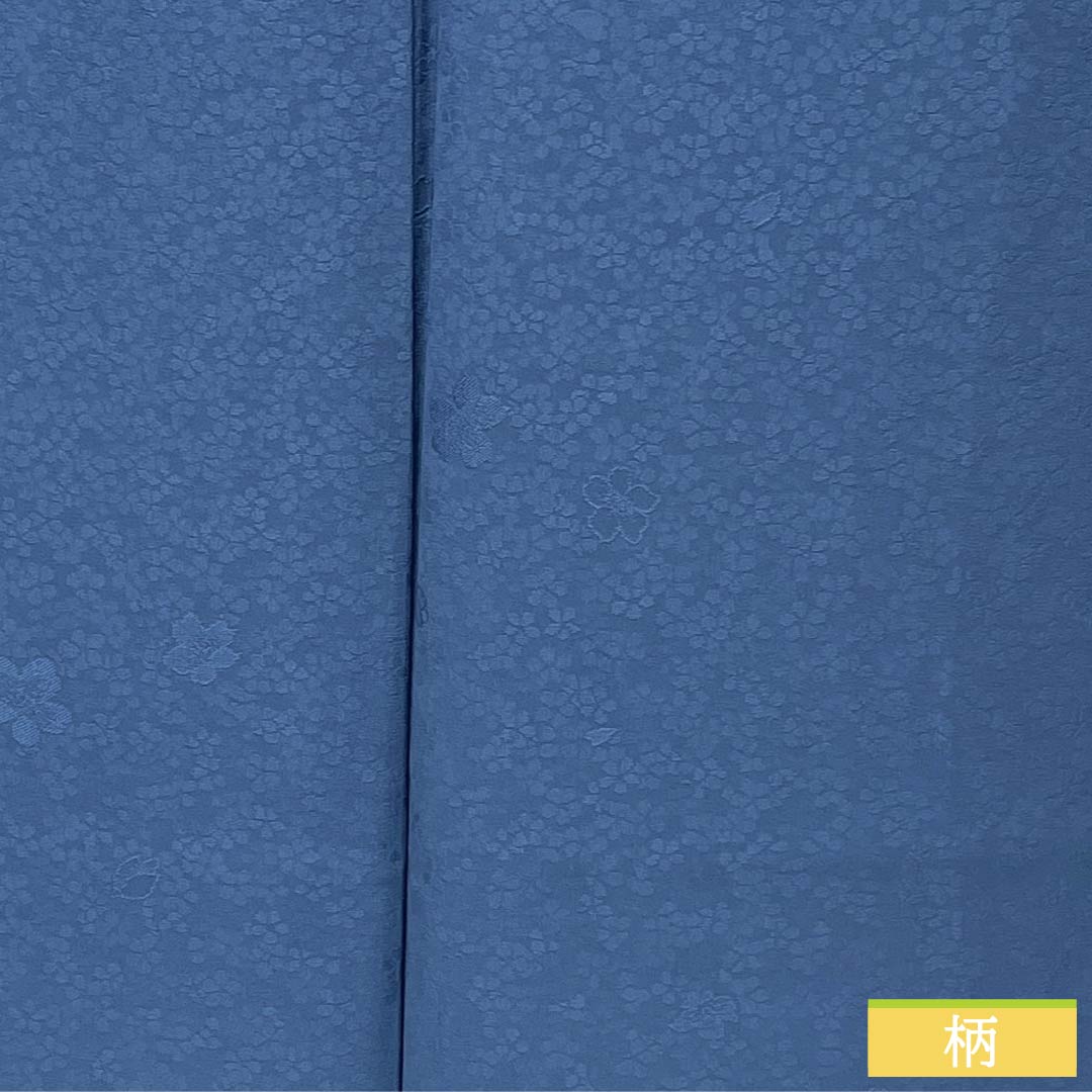 Solid-colored silk kimono, Grade A, length 169.5cm, sleeve length 67cm, deep indigo (Kokifutaaiiro) color, Saiyumeji, pearl-tone finish, lined, blue-based, product number 1114002493517