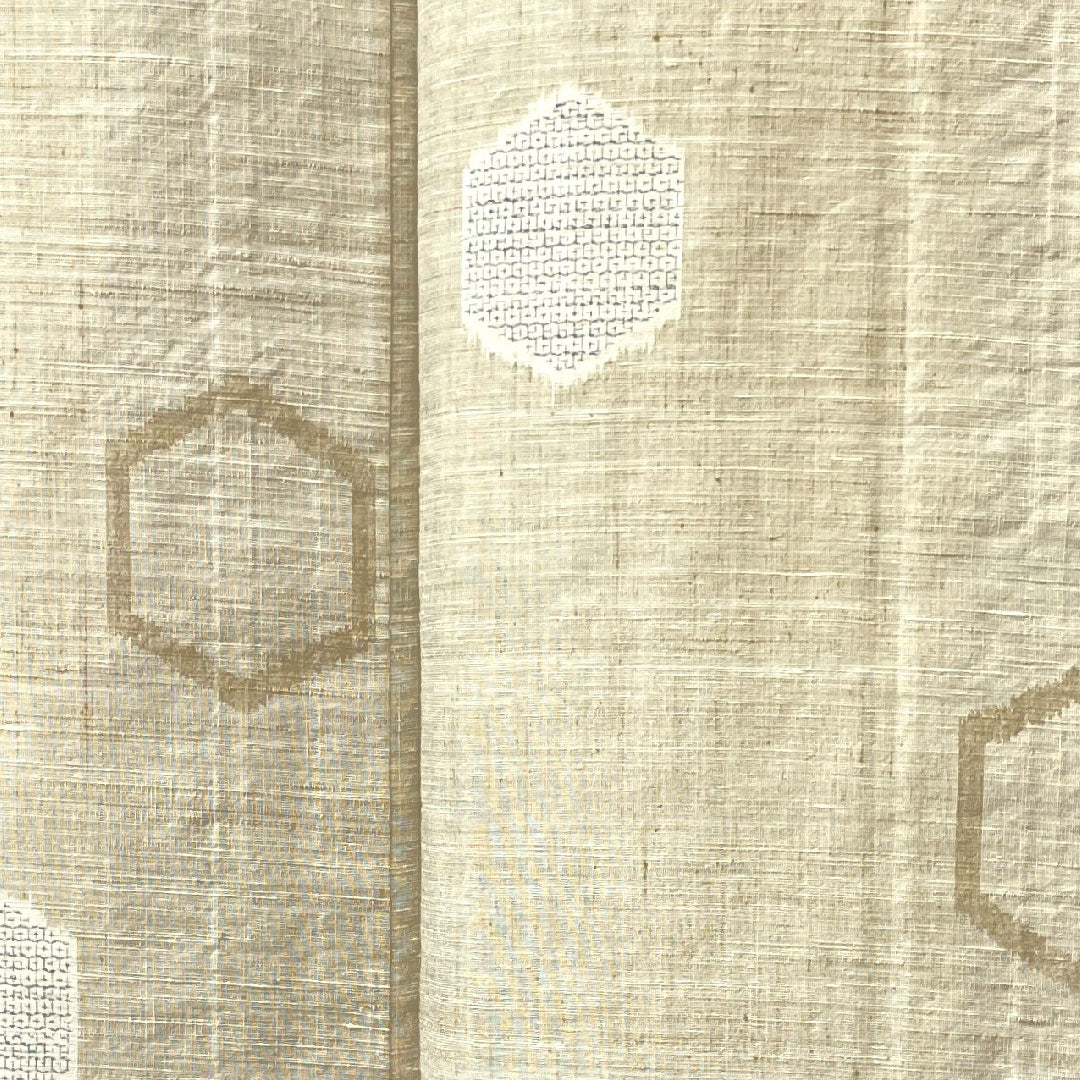 Tsumugi Length 161.5cm Sleeve length 63.5cm Colored tortoiseshell Pure silk S rank Single layer Cream 1116002452415