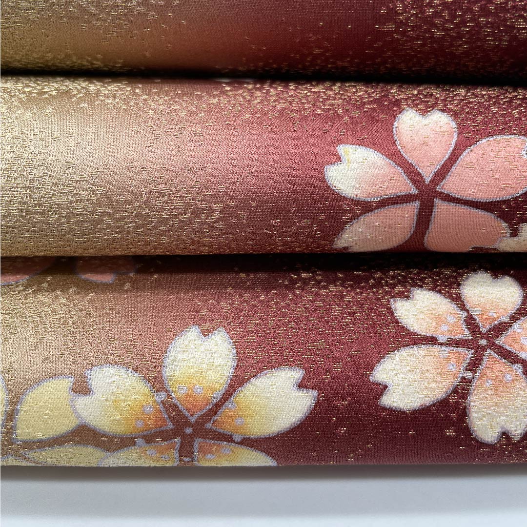 Fukuro Obi Dyed Obi Cherry Blossom Arai Yoshikaze Obi Length 468cm Pure Silk A Rank Six-way Semi-formal Gradient 1123005893499