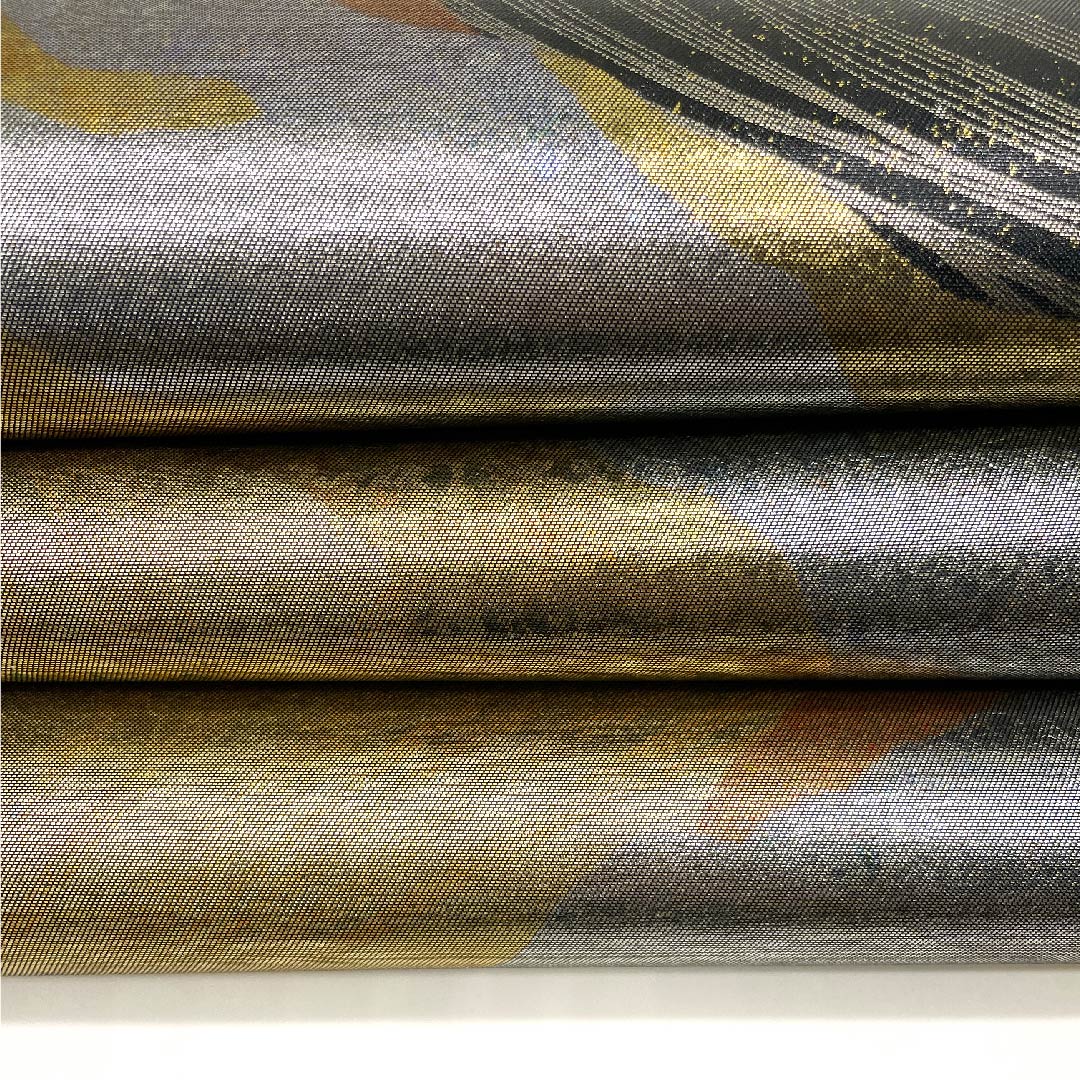Fukuro Obi Gold Foil Flowing Water Length 444cm Pure Silk A Rank Six-way Formal Gold 1123003023321