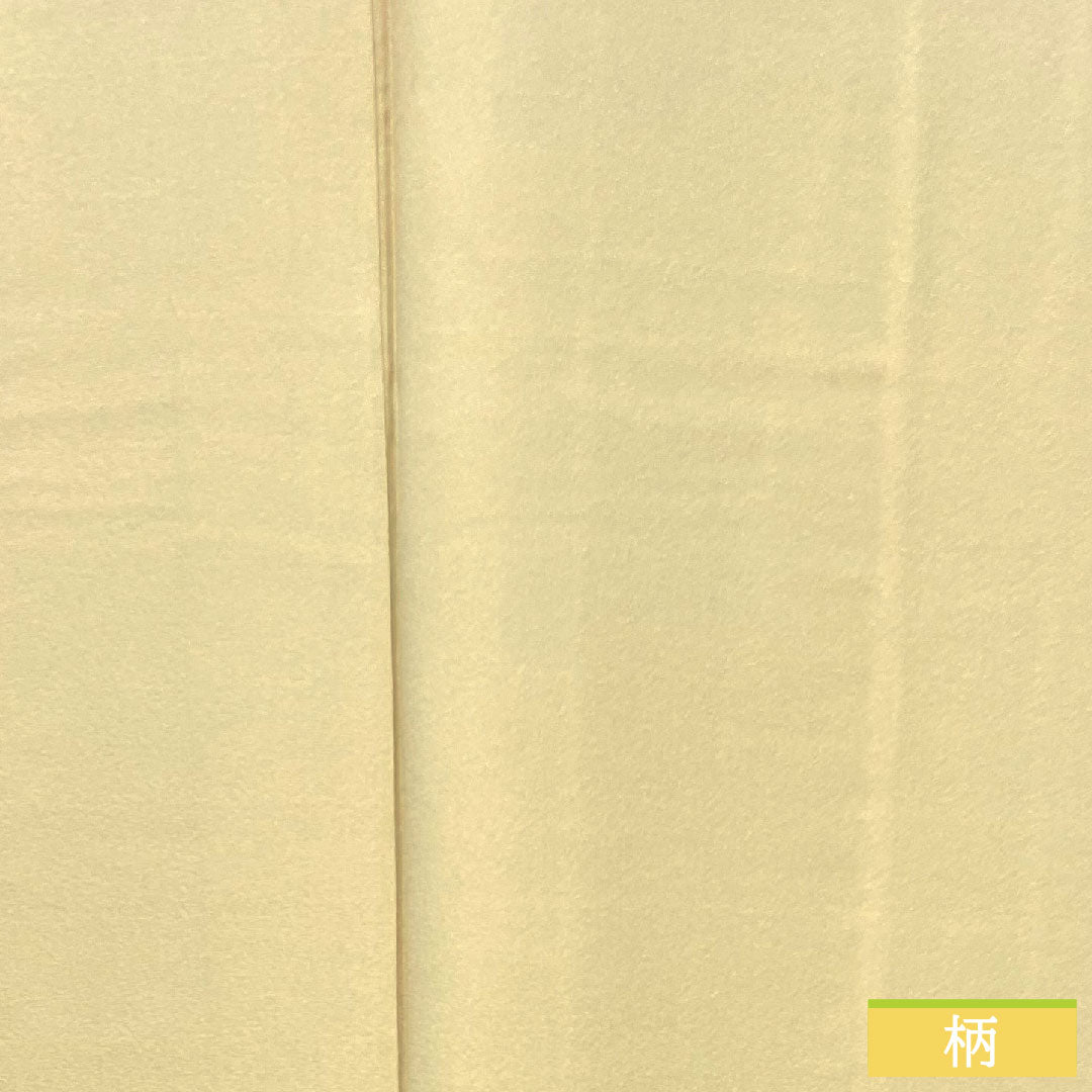 Plain color, pure silk, length 155.5cm, sleeve length 64.5cm, Tokyo white brown, plain color, plum blossom pattern, lined, A rank, yellow, 1114001463323