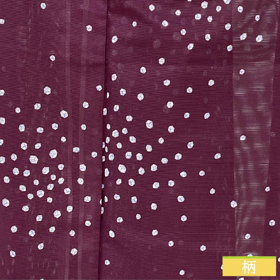 Summer Polyester Komon A Rank Length 162cm Sleeve Length 63.5cm Tsubosumire-iro (violet) Block Pattern Washable Kimono Ro Purple Series 1132003343420