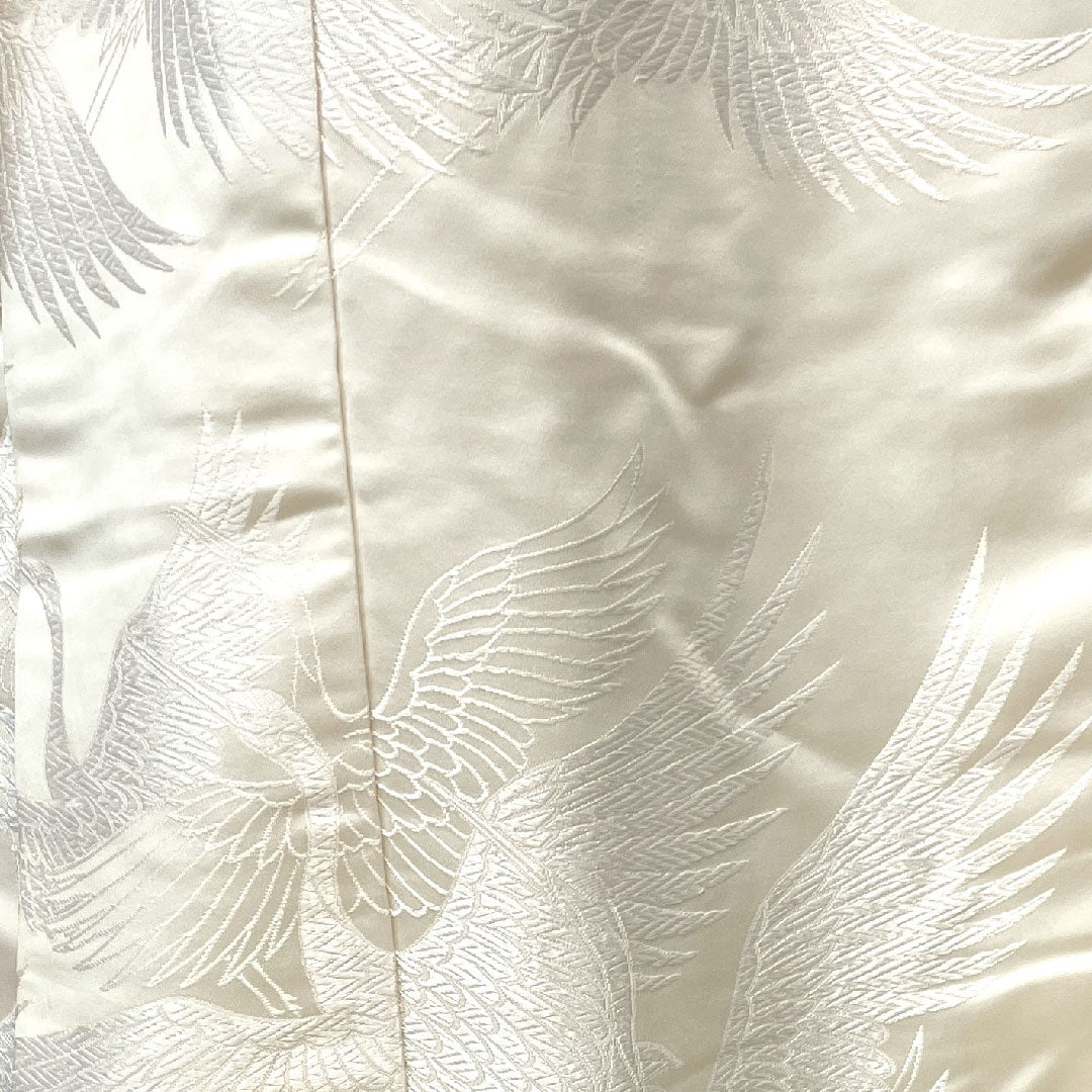 Shiromuku (White Kimono) Length 194cm Karaori Hakutsuru Silk A Rank Awase White 1110000503911