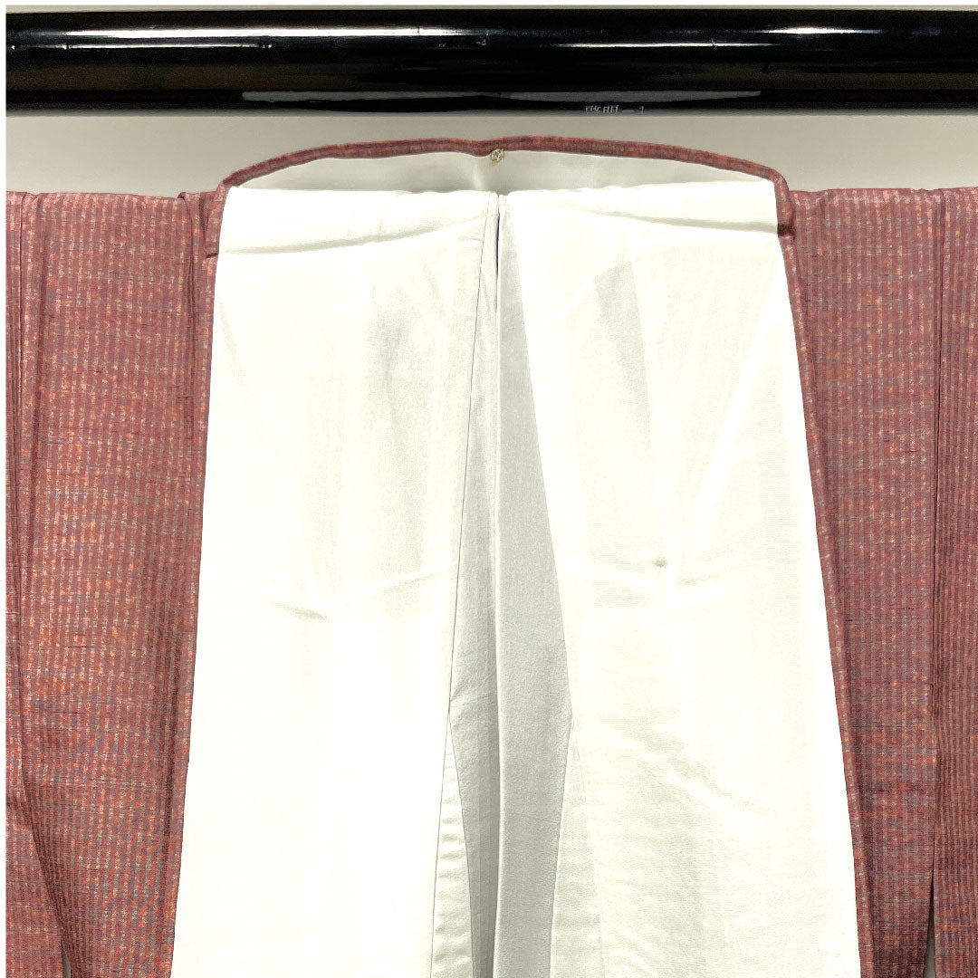 紬 正絹 身丈156cm 裄丈60.5cm 伊那紬 格子 伝統工芸品 Sランク 袷 グラデーション系 1116002182399
