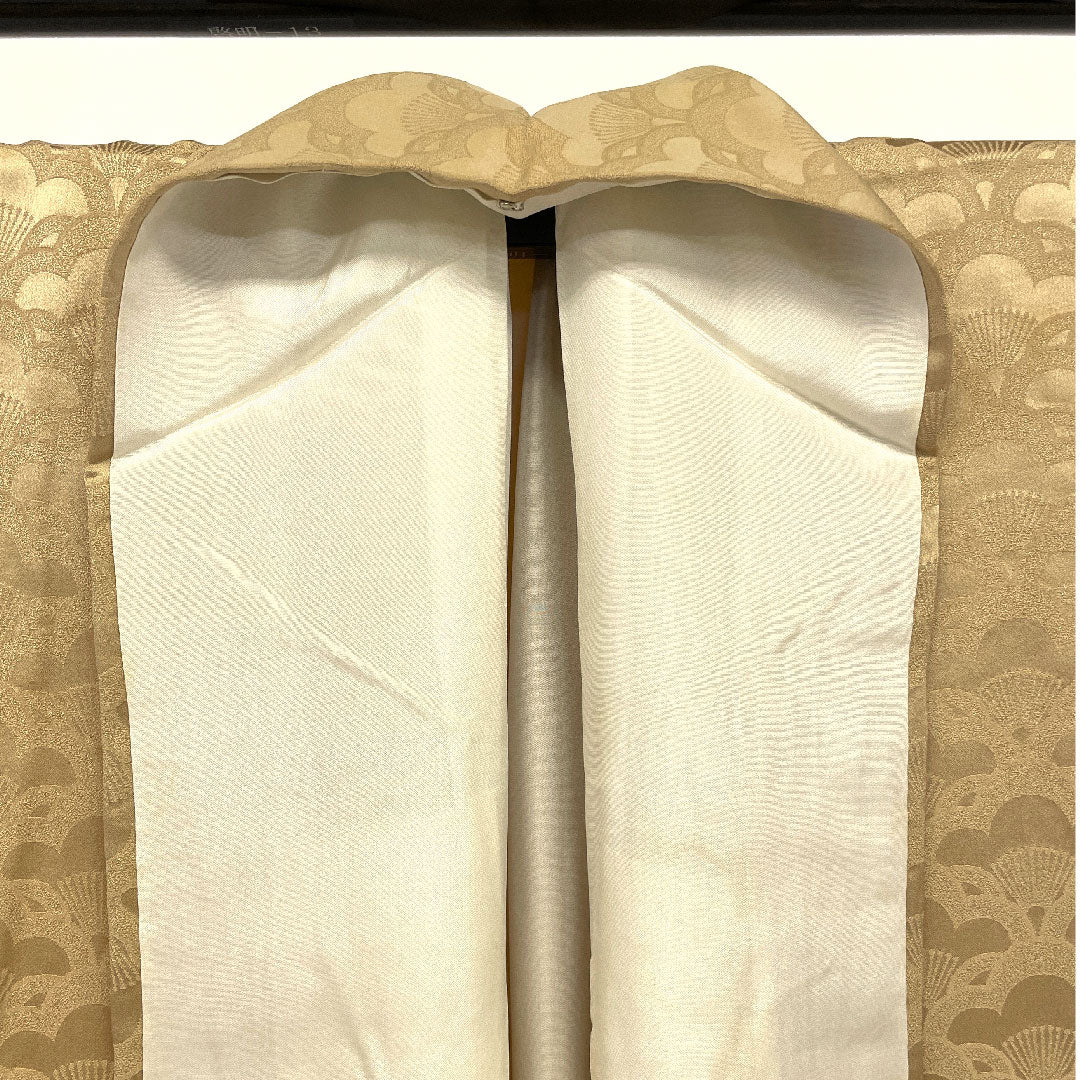 色無地 梅 木瓜 身丈162.5cm 裄丈63.5cm 袷 正絹 Aランク 黄系 1114000393423