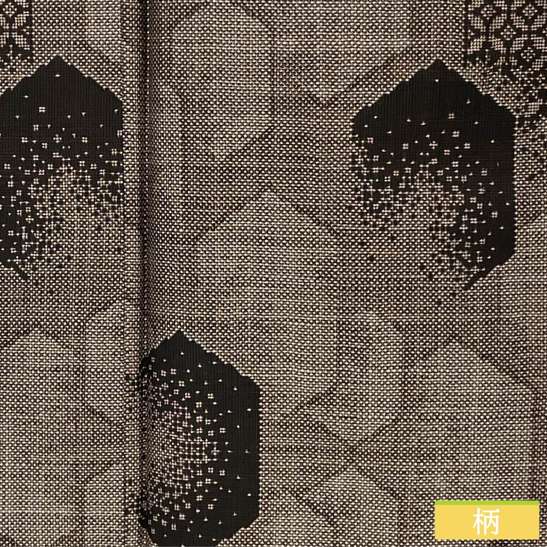 Tsumugi Silk S Rank, Length 160cm, Sleeve-to-sleeve 69.5cm, Fushi-iro (brownish gray), Oshima Tsumugi, Ichigen-gasuri, 7-mark, Awase, Brown tones, 1116004862414