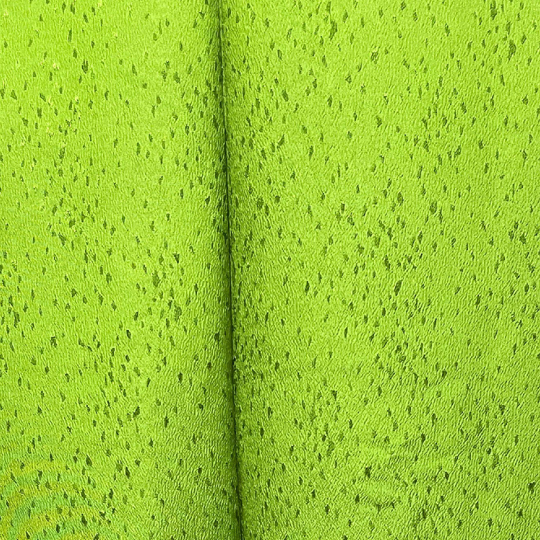 Plain color polyester evergreen washable kimono Length 156cm Sleeve length 63cm Lined S rank Green 1114001072319