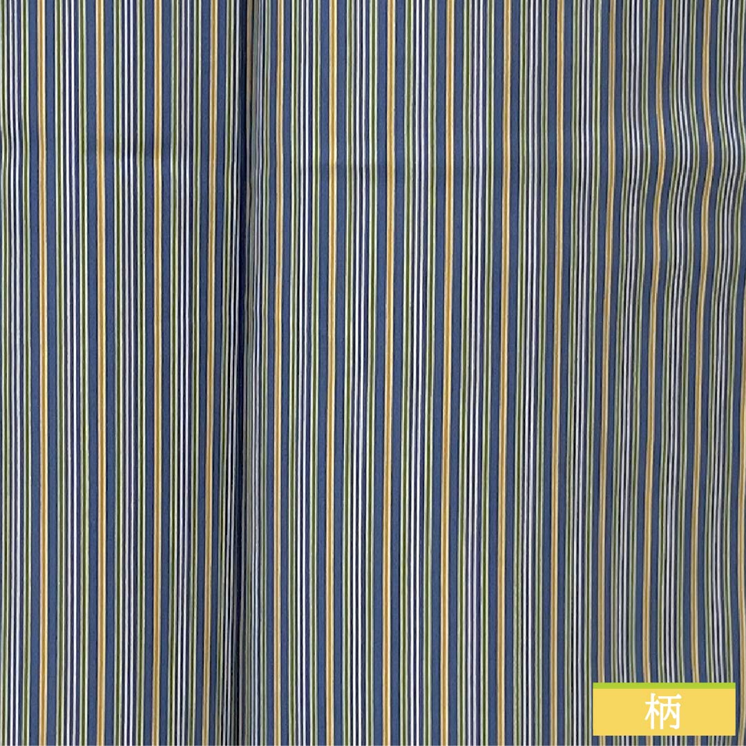 小紋 正絹 Sランク 身丈156.5cm 裄丈63cm 袷 呉須色(ごすいろ) 縦縞 青系 1115006642317