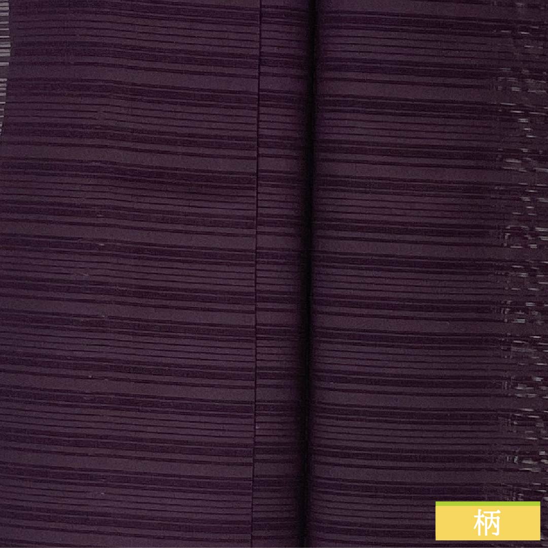 Summer pure silk plain kimono, length 159cm, sleeve length 64.5cm, "Futari Shizukairo" (Futari Shizukairo) pattern, A-rank, purple, 1132002733320
