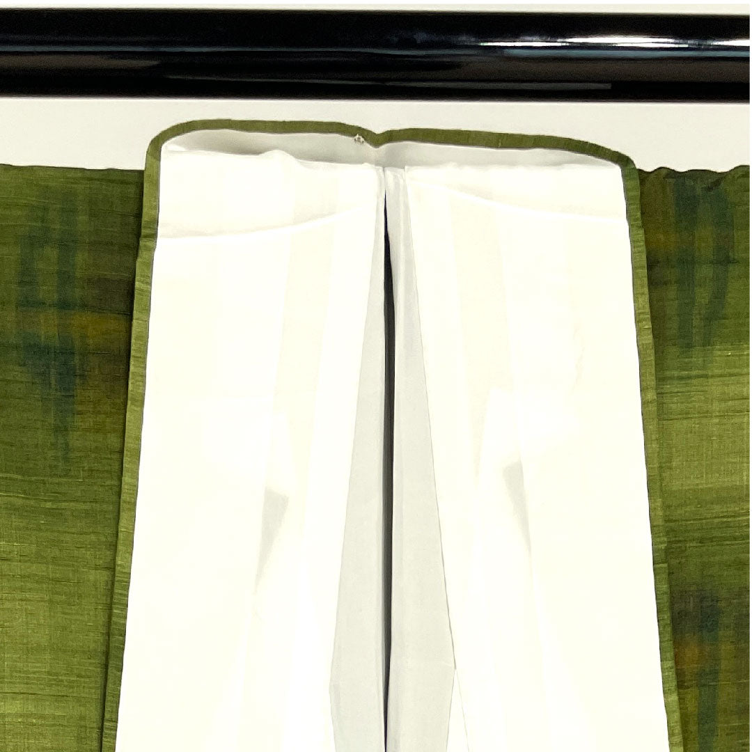 Tsumugi, Length 158cm, Sleeve length 61cm, Green, Abstract pattern, Pure silk, S rank, Lined, Green, 1116002042319