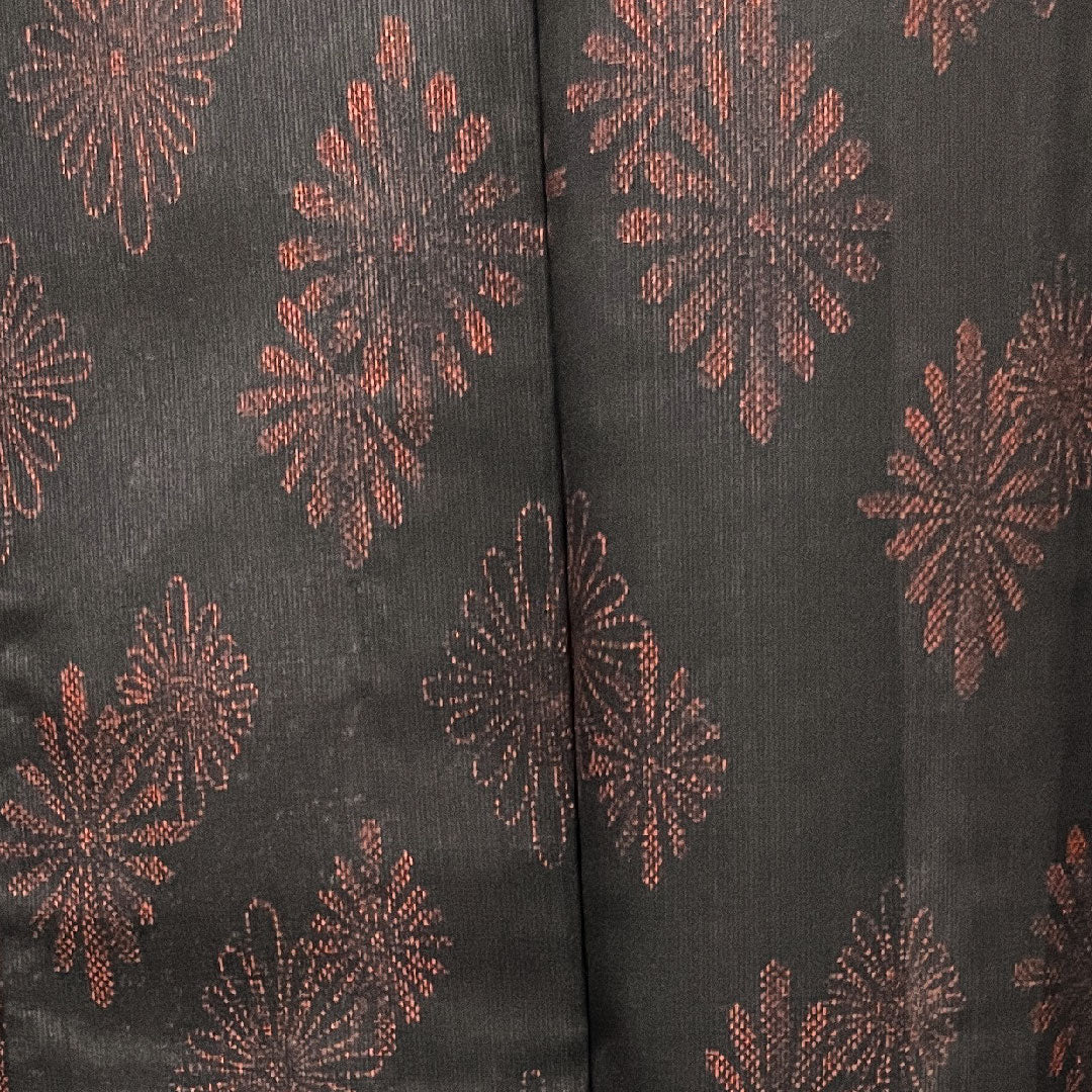 Summer kimono, polyester, pongee, length 154.5cm, sleeve length 64.5cm, Kikubishi, washable kimono, with basting thread, gauze, S rank, black, 1132000922210