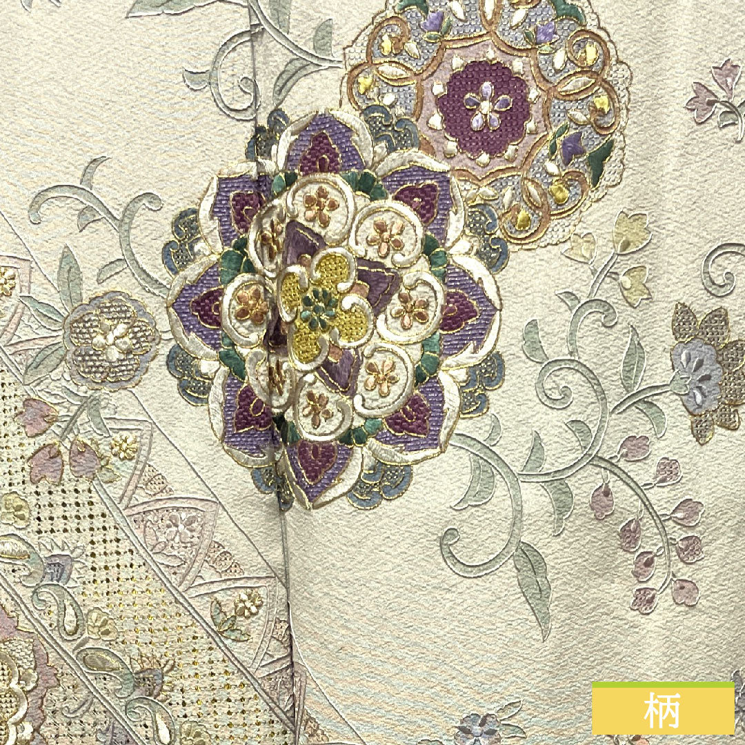 Homongi Pure silk Sleeve length 161.5cm Sleeve length 65cm Silver gray Suzhou embroidery Shantou embroidery Artist's work S rank Gray 1112003342422
