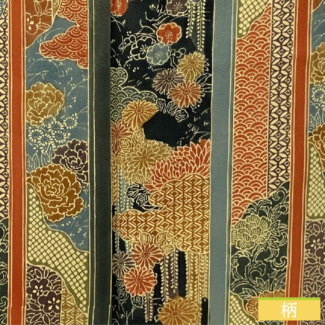 Komon (small pattern) pure silk, A-rank, length 155cm, sleeve length 62cm, lined, vertical stripes, classic gradient pattern, product number 1115006603399