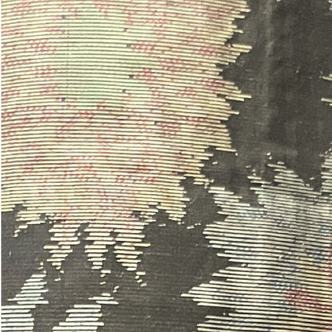 大島紬 身丈154.5cm 裄丈63.5cm 緯総絣 抽象模様 正絹 Sランク 袷 黒系 1116002642210