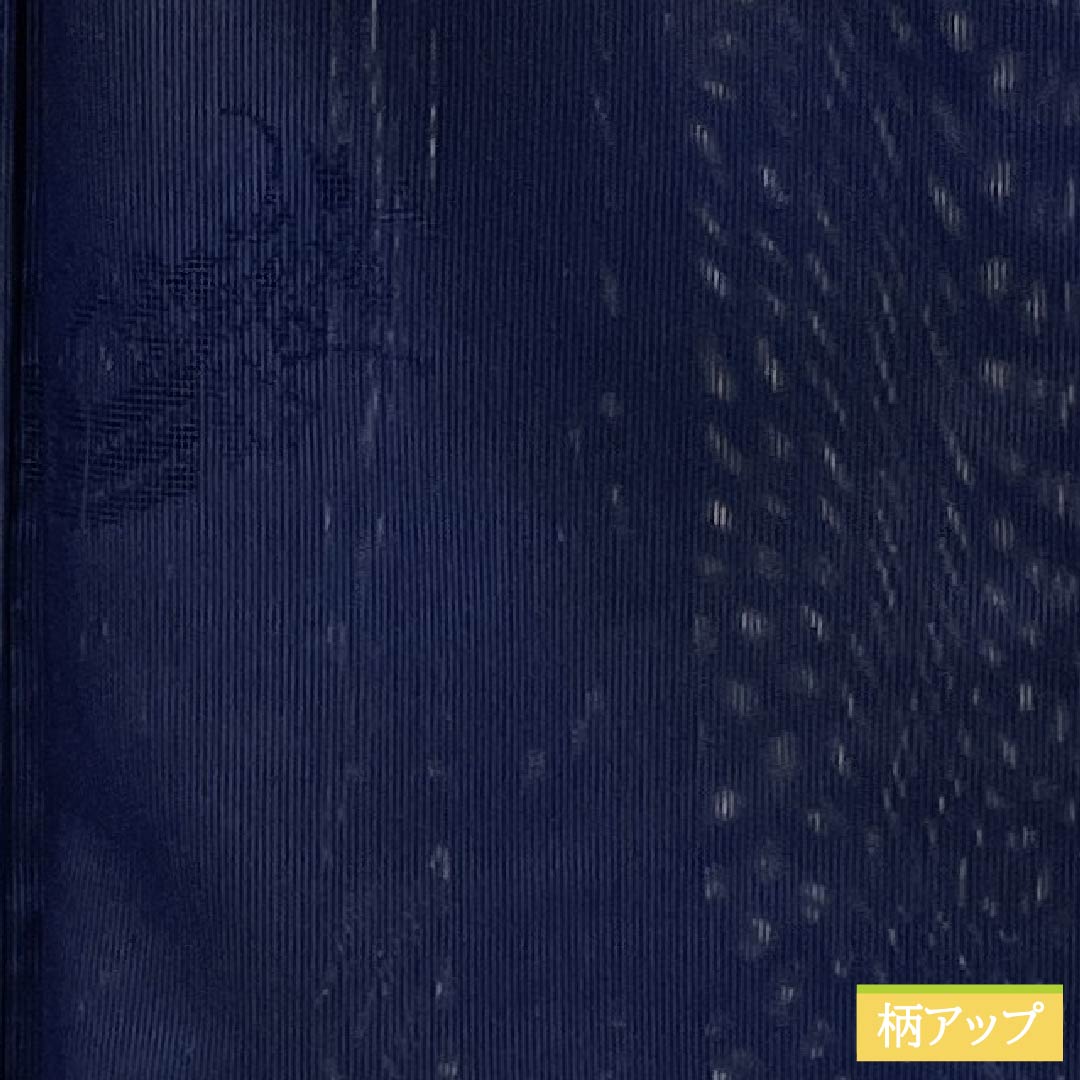 夏物 正絹 色無地 Sランク 身丈159.5cm 裄丈63cm 濃紺色(のうこんいろ) 露芝 草花模様 紗 紺系 1132004452318