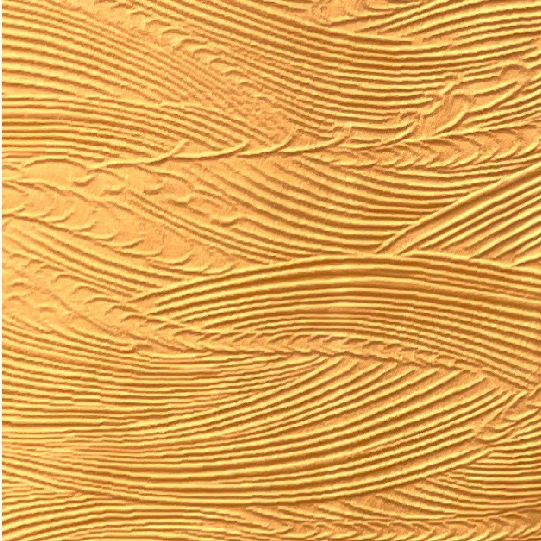 色無地 正絹 淡朽葉色 波 丸に木瓜 身丈153.5cm 裄丈65cm 袷 Sランク 橙系 1114000882226
