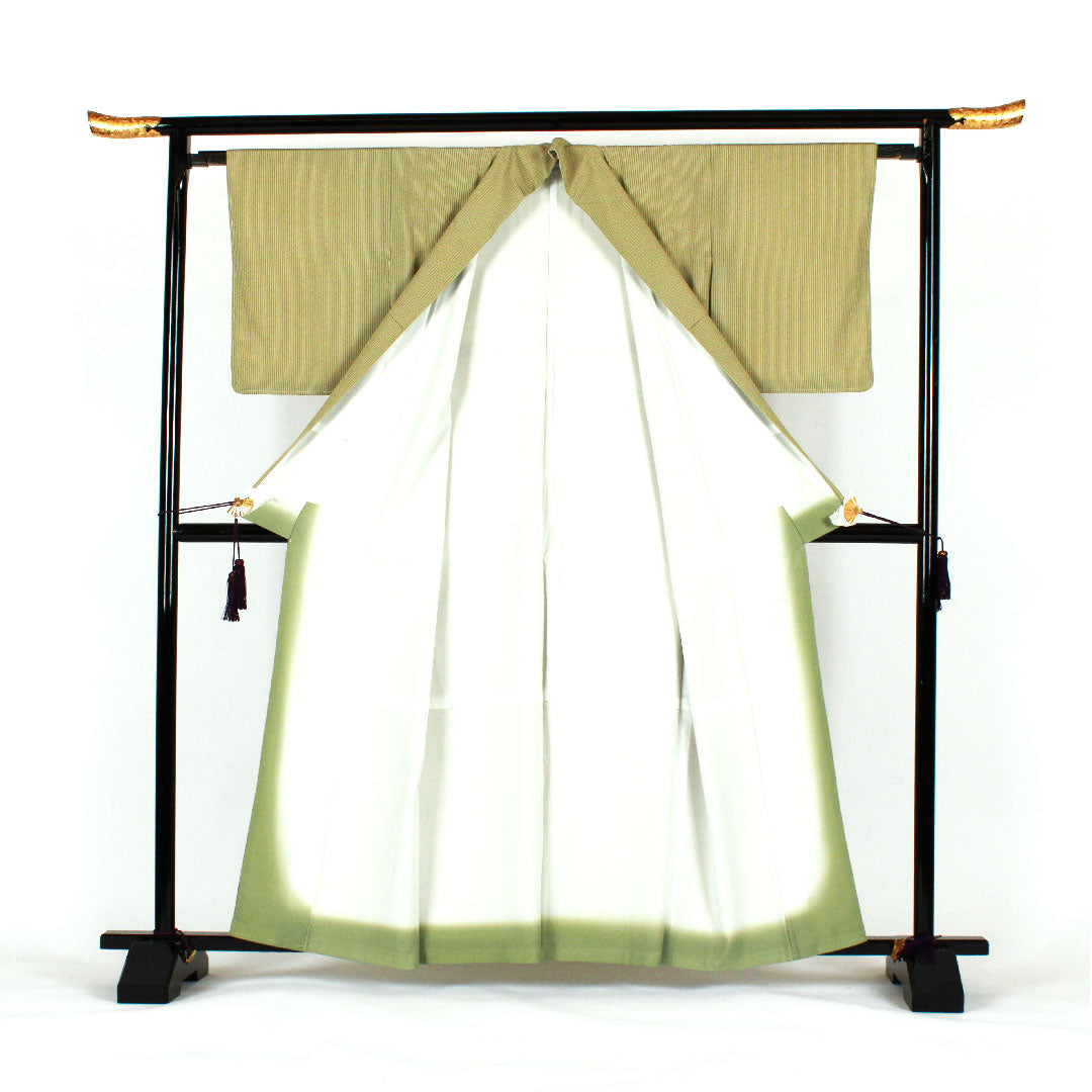 Small pattern, Length 160.5cm, Sleeve length 64cm, Lined, Striped, Polyester, S rank, Green, 1115000612319