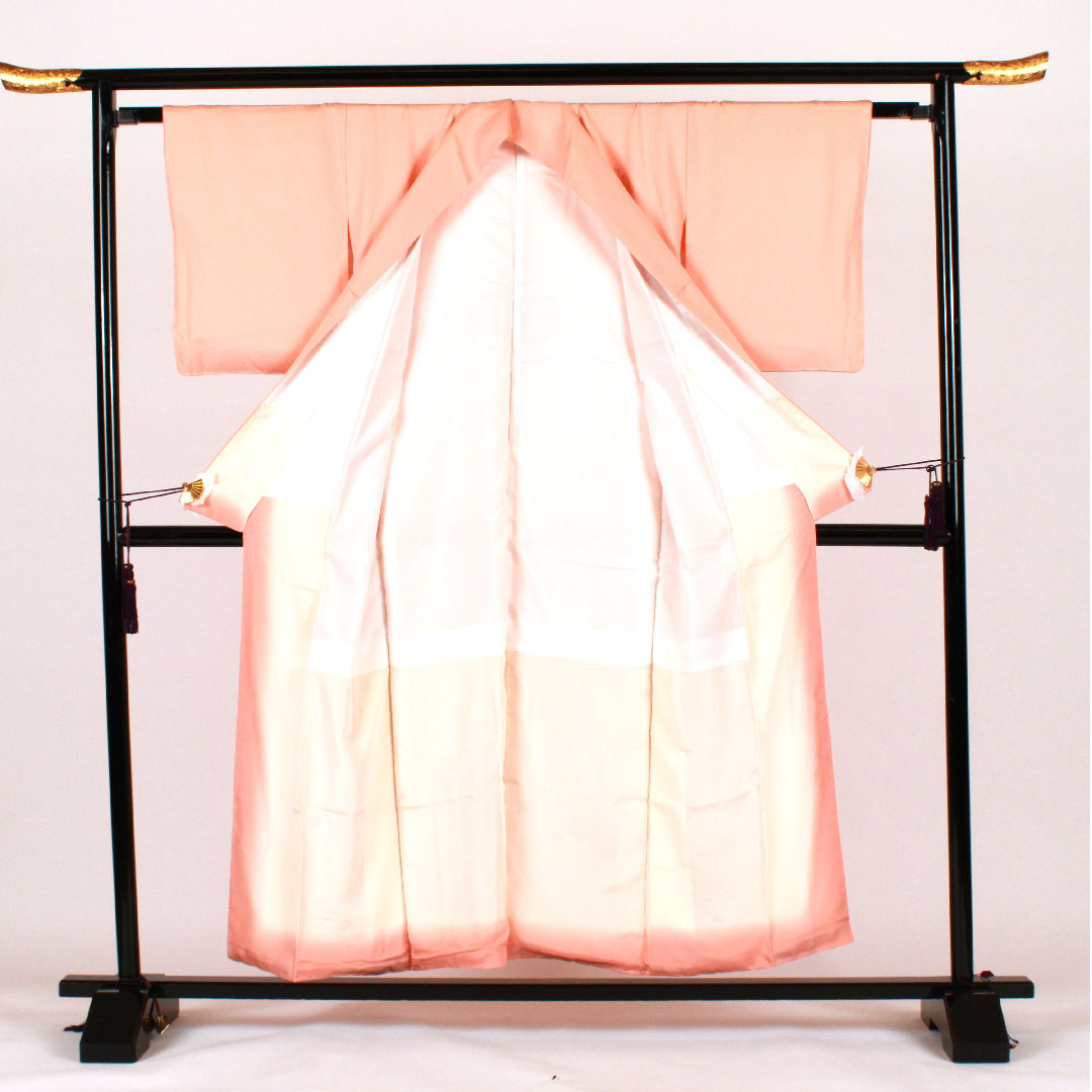 Homongi, lined, length 155cm, sleeve length 62cm, embroidery, pure silk, S rank, pink, 1112001242313