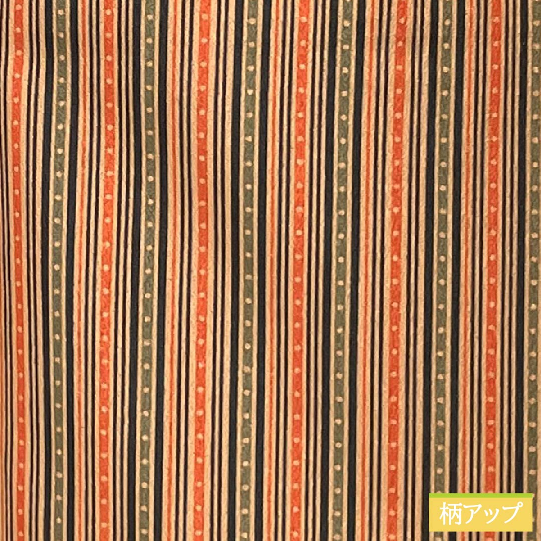 Small pattern, polyester, length 162.5cm, sleeve length 65.5cm, lined, striped, washable kimono, S rank, beige, 1115005502425