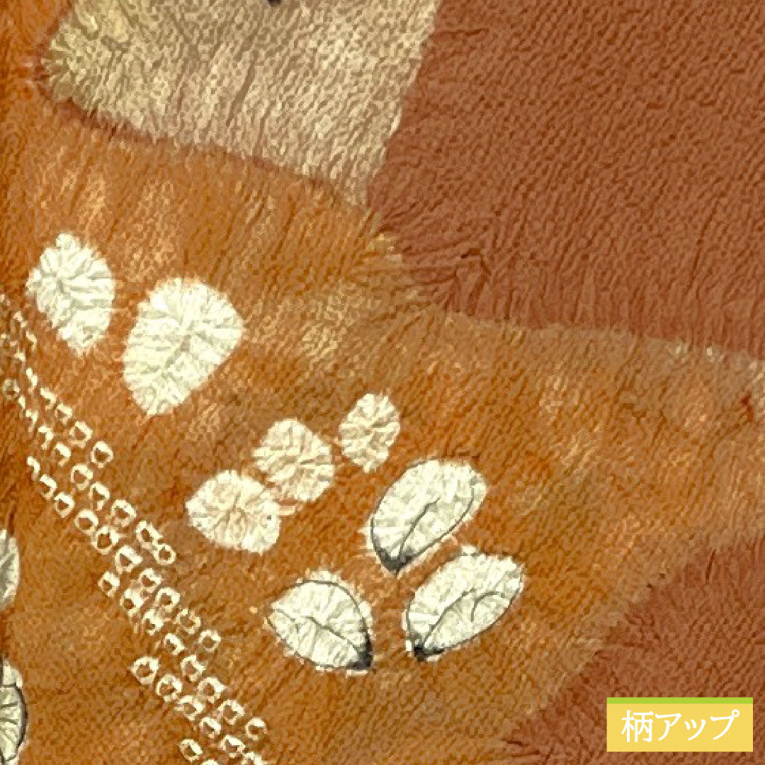 Homongi, pure silk, lined, length 154.5cm, sleeve length 62.5cm, sparrow color, Kyo-Yuzen, Tsujigahana, A rank, brown, 1112005273214