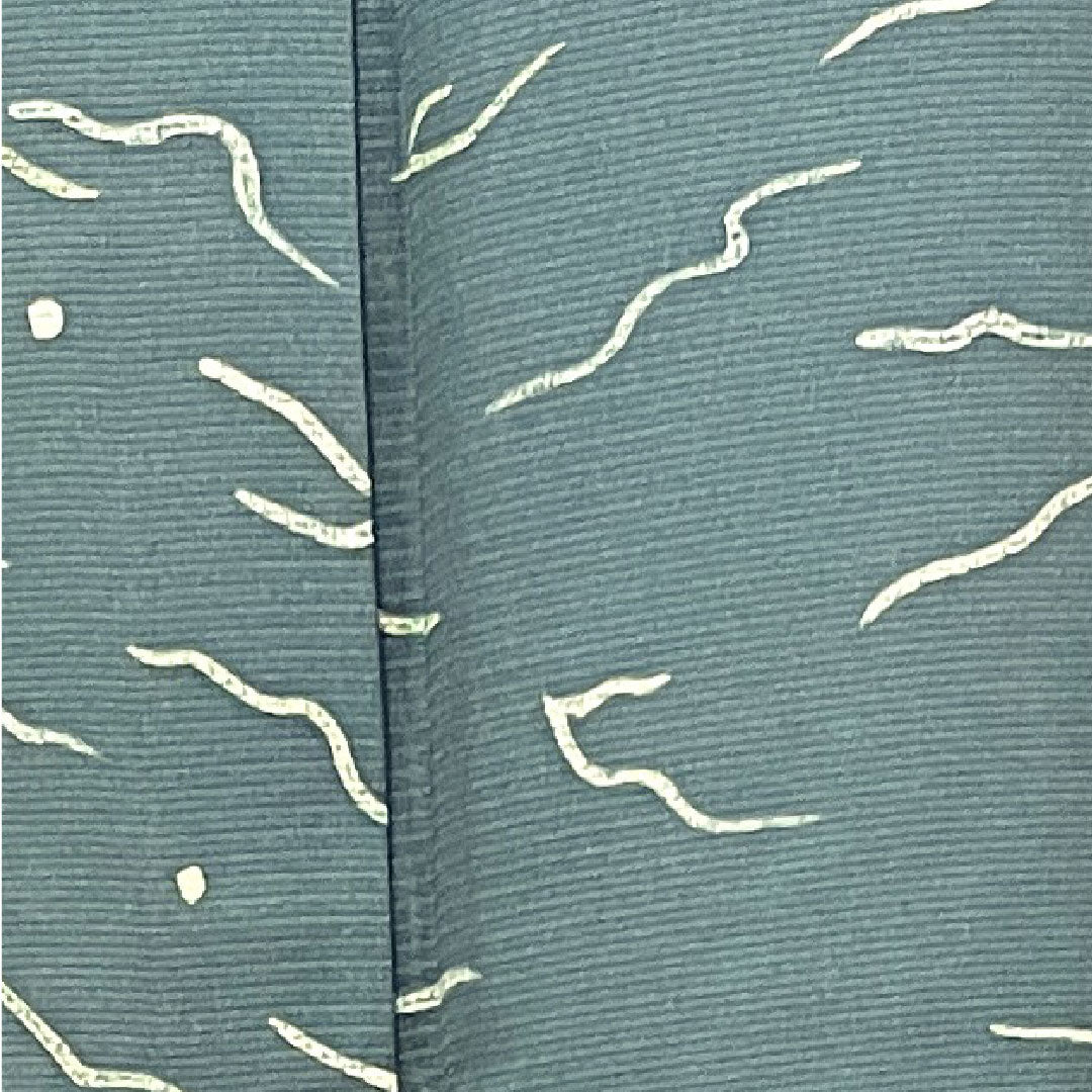 Summer pure silk komon kimono, length 161cm, sleeve length 65cm, Noshime Hanairo (flower color), geometric pattern, silk, S rank, gray 1132001572422