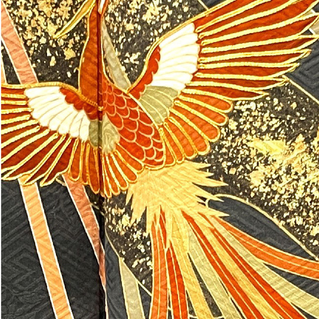 振袖 身丈167cm 裄丈69cm 袷 京友禅 鳳凰 正絹 Sランク グラデーション系 1113001532599