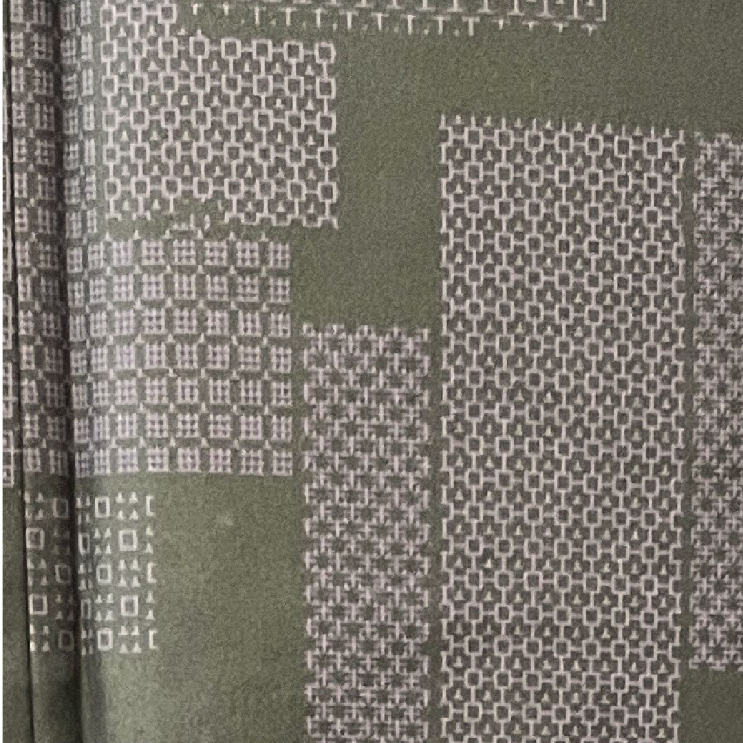 Tsumugi Length 160cm Sleeve length 66.5cm Geometric pattern Polyester S rank Awase Black 1116002602410