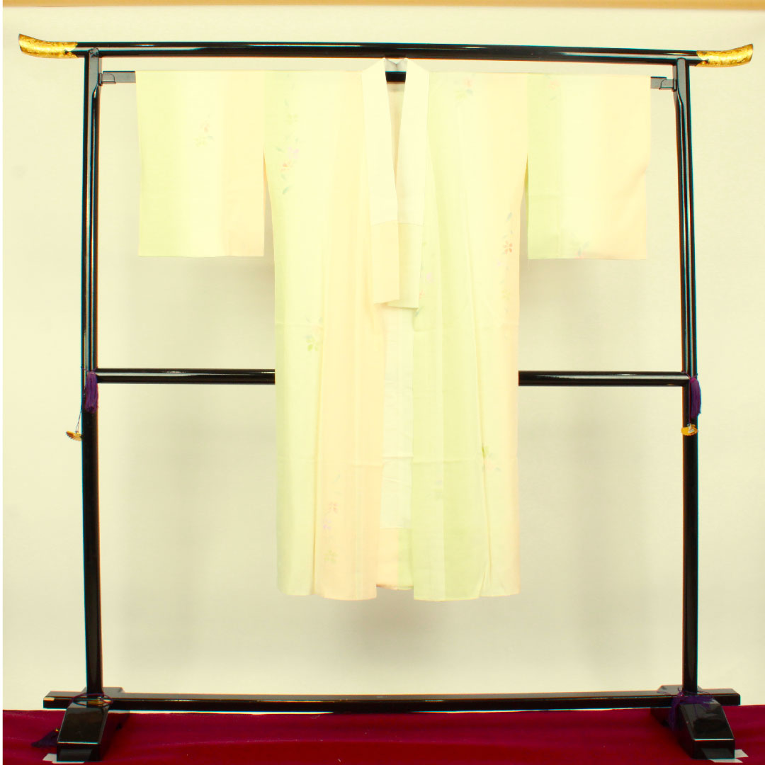長襦袢 正絹 身丈124cm 裄丈60.5cm 袷 花模様 ぼかし染 Sランク グラデーション系 1129000342199