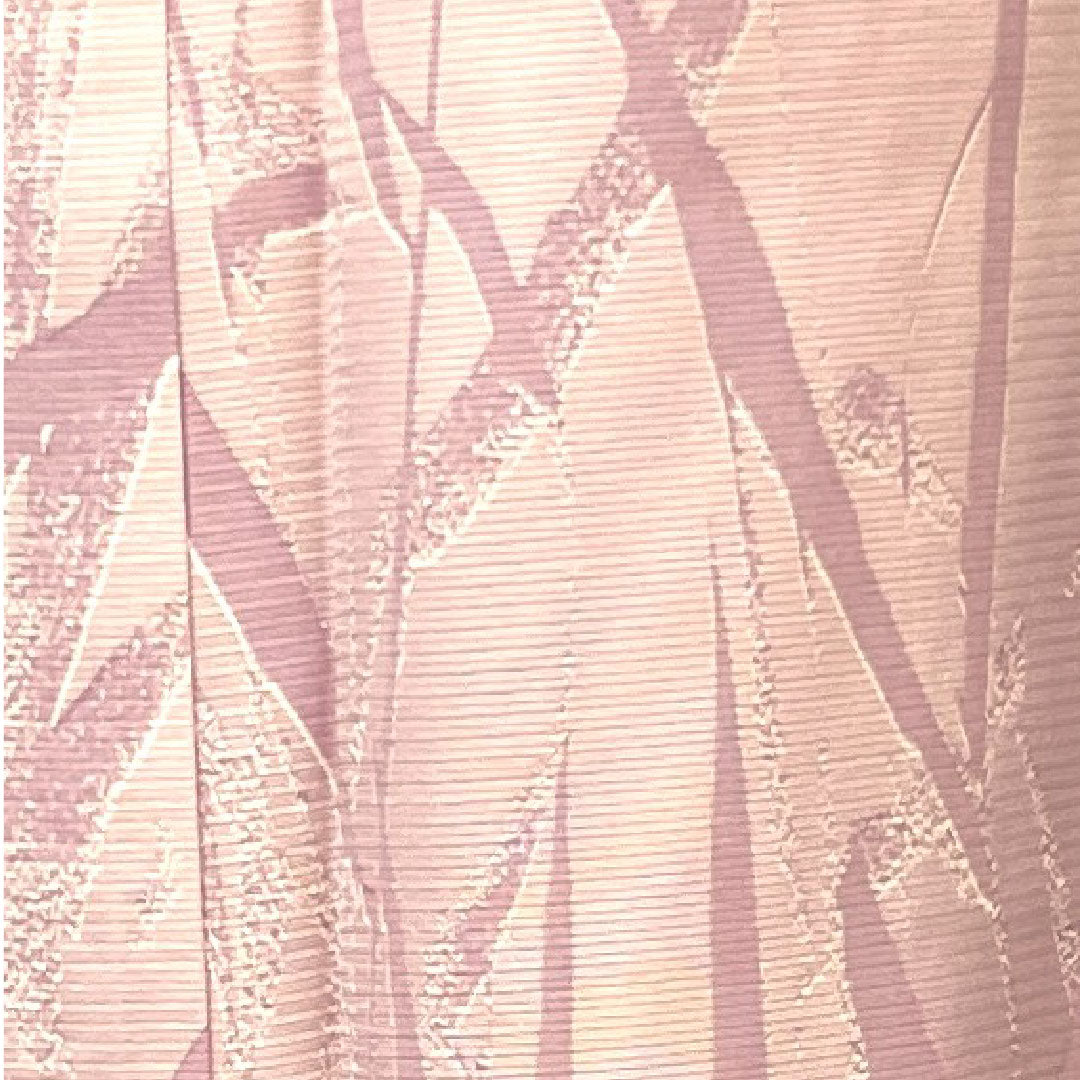 Summer pure silk komon kimono, length 159cm, sleeve length 62.5cm, cherry blossom color, abstract pattern, basting thread included, unused, silk, A rank, pink, 1132000533313