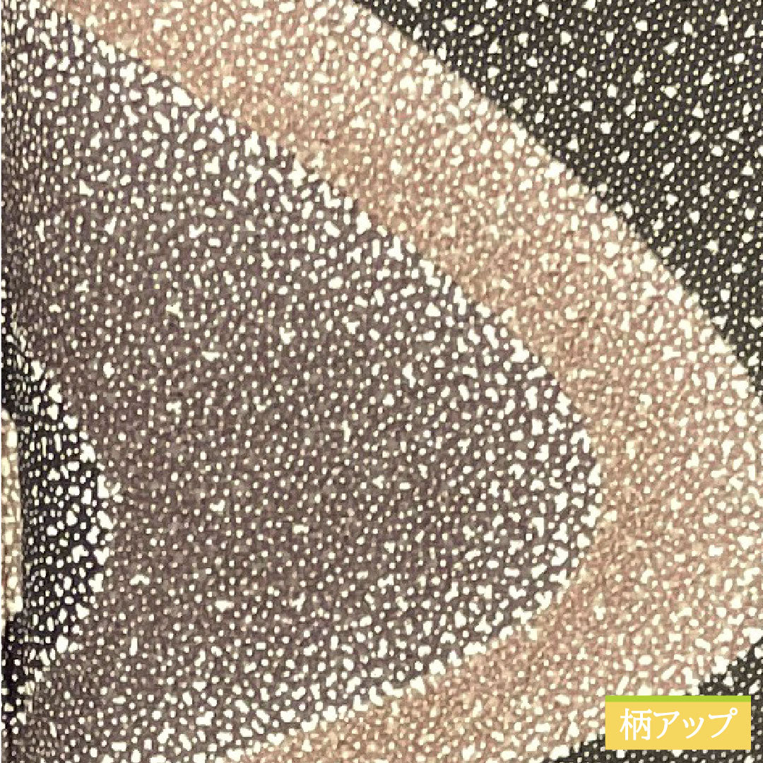 訪問着 正絹 袷 身丈164.5cm 裄丈66.5cm こげ茶色 桜の花びら 江戸小紋 しつけ糸付き 未使用品 Sランク 茶系 1112004662414