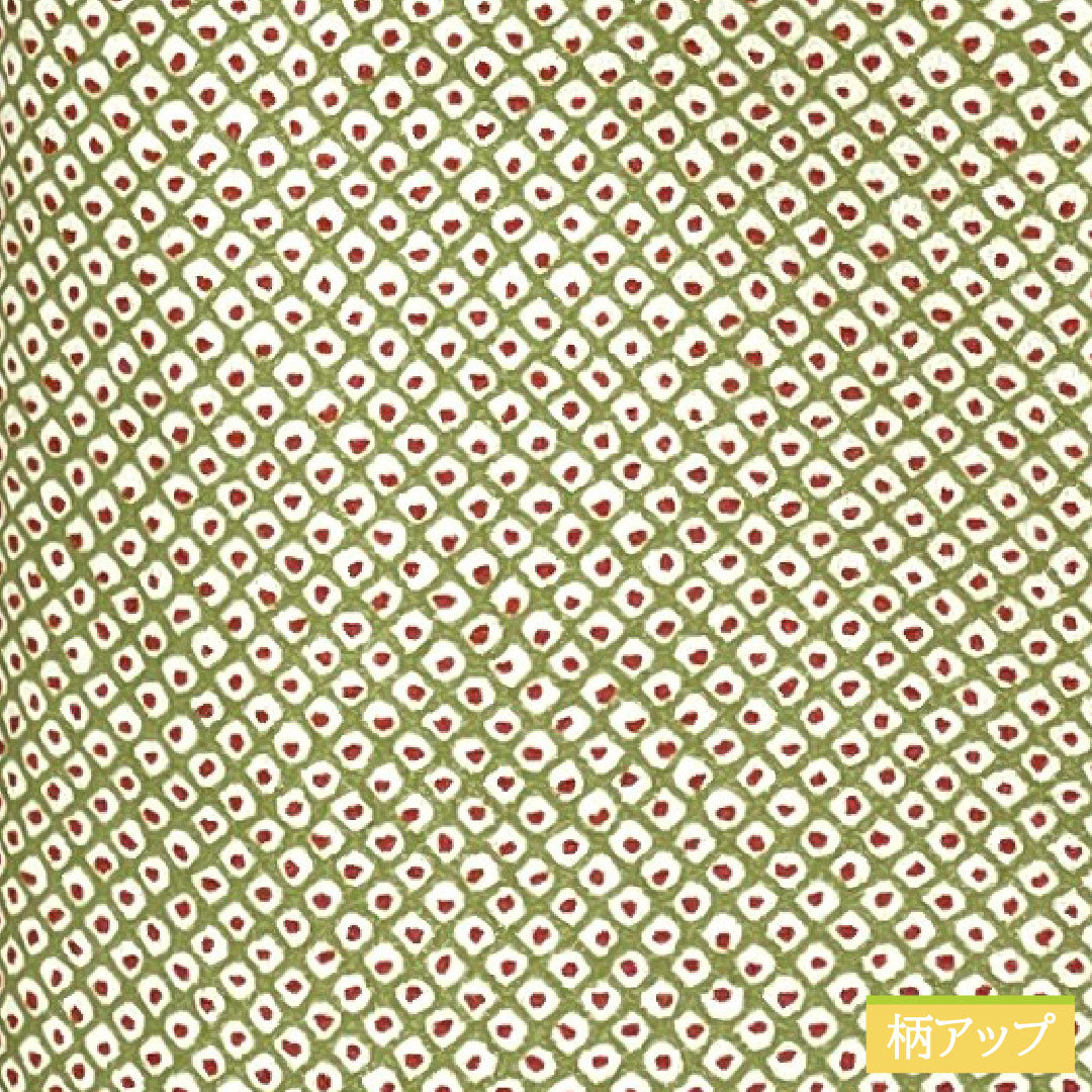 Small pattern, polyester, length 167cm, sleeve length 68cm, lined, light indigo, washable kimono, dyed Hikita, with basting thread, unused, S rank, green, 1115004792519