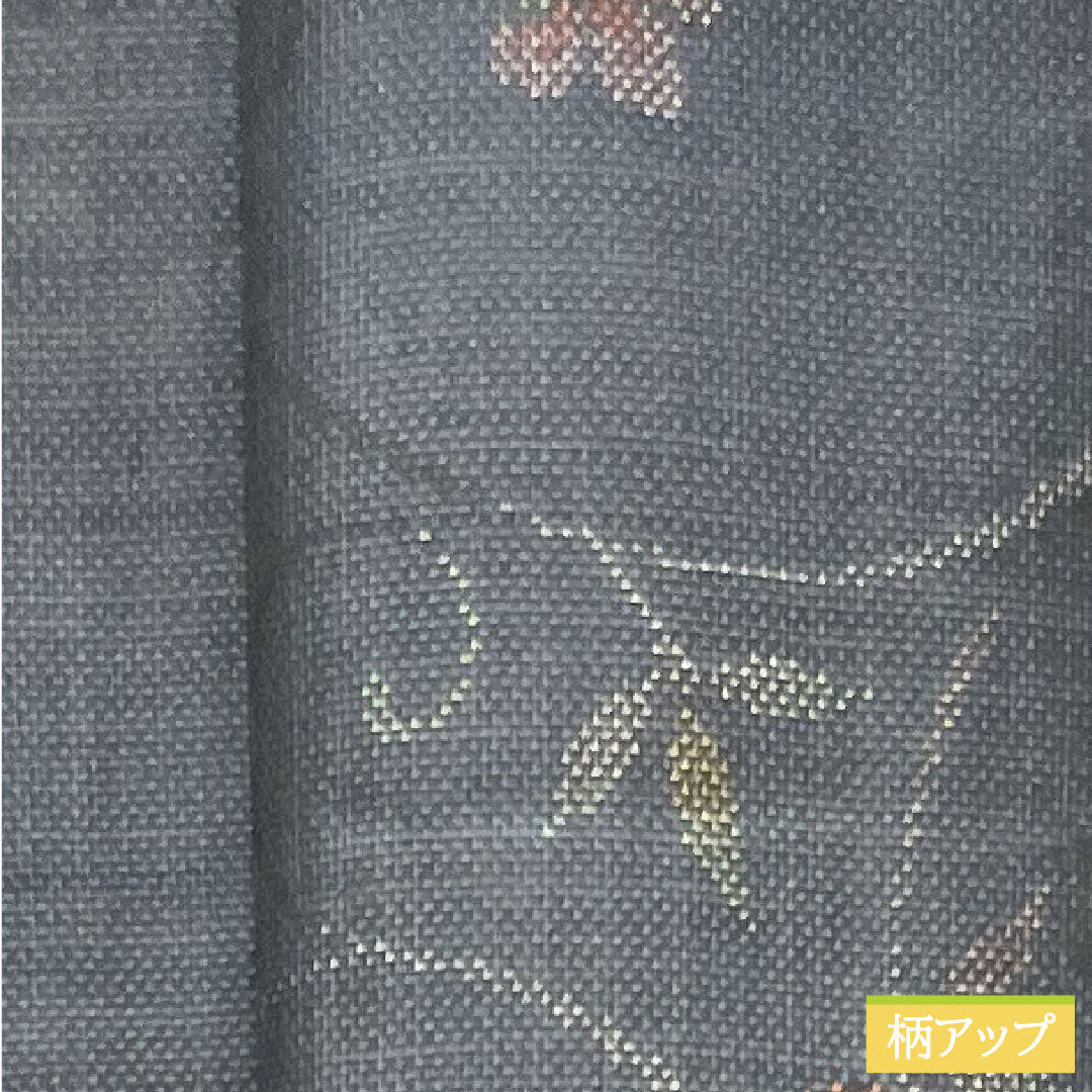 Silk pongee, Length 159.5cm, Sleeve length 64.5cm, Oshima pongee, 7 marks, Matsu, with basting thread, S rank, lined, navy blue, 1116003612318