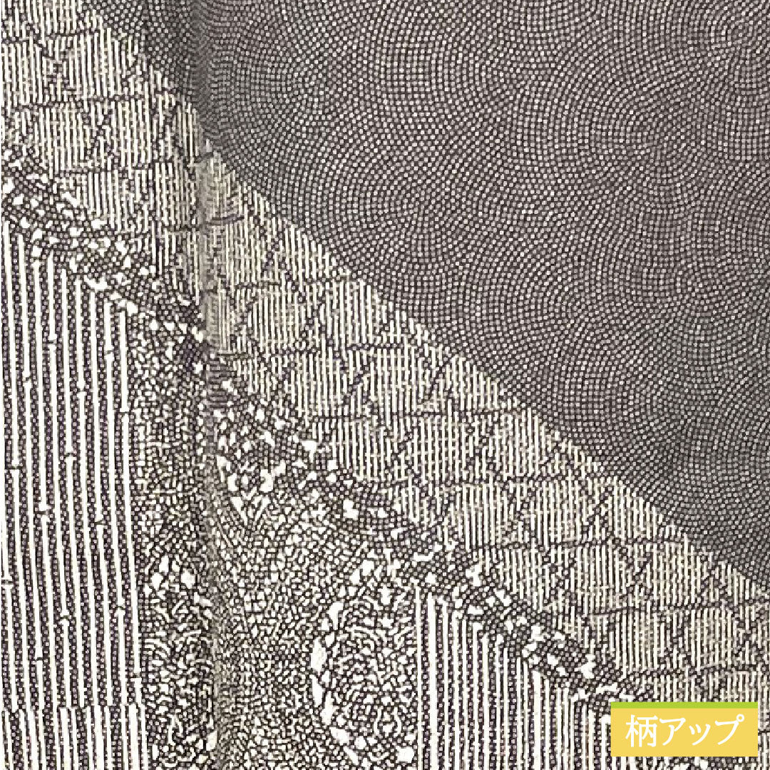 Homongi, pure silk, lined, length 156.5cm, sleeve length 64cm, Edo Komon, shark pattern, S rank, black, 1112004022310