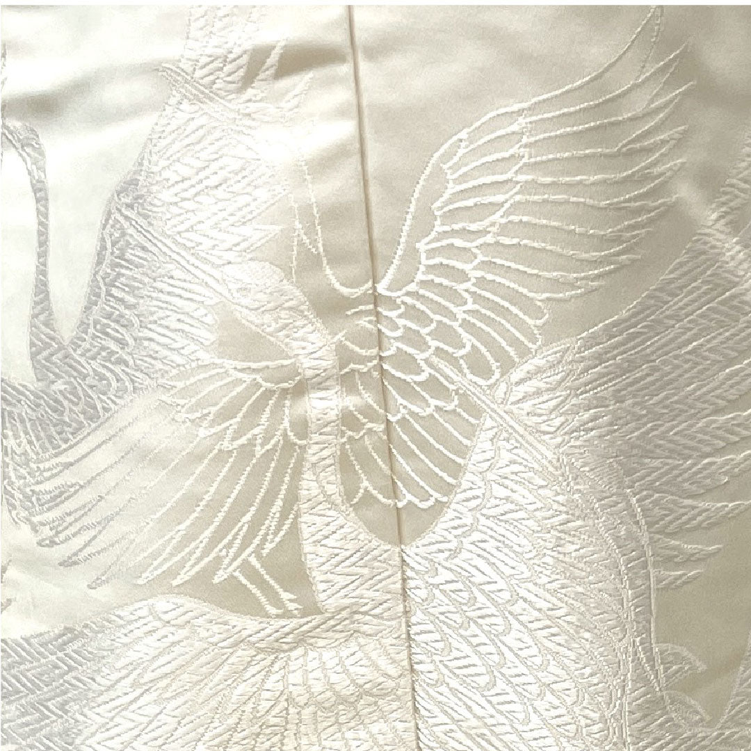 Shiromuku (White Kimono) Length 194cm Karaori Hakutsuru Silk A Rank Awase White 1110000503911