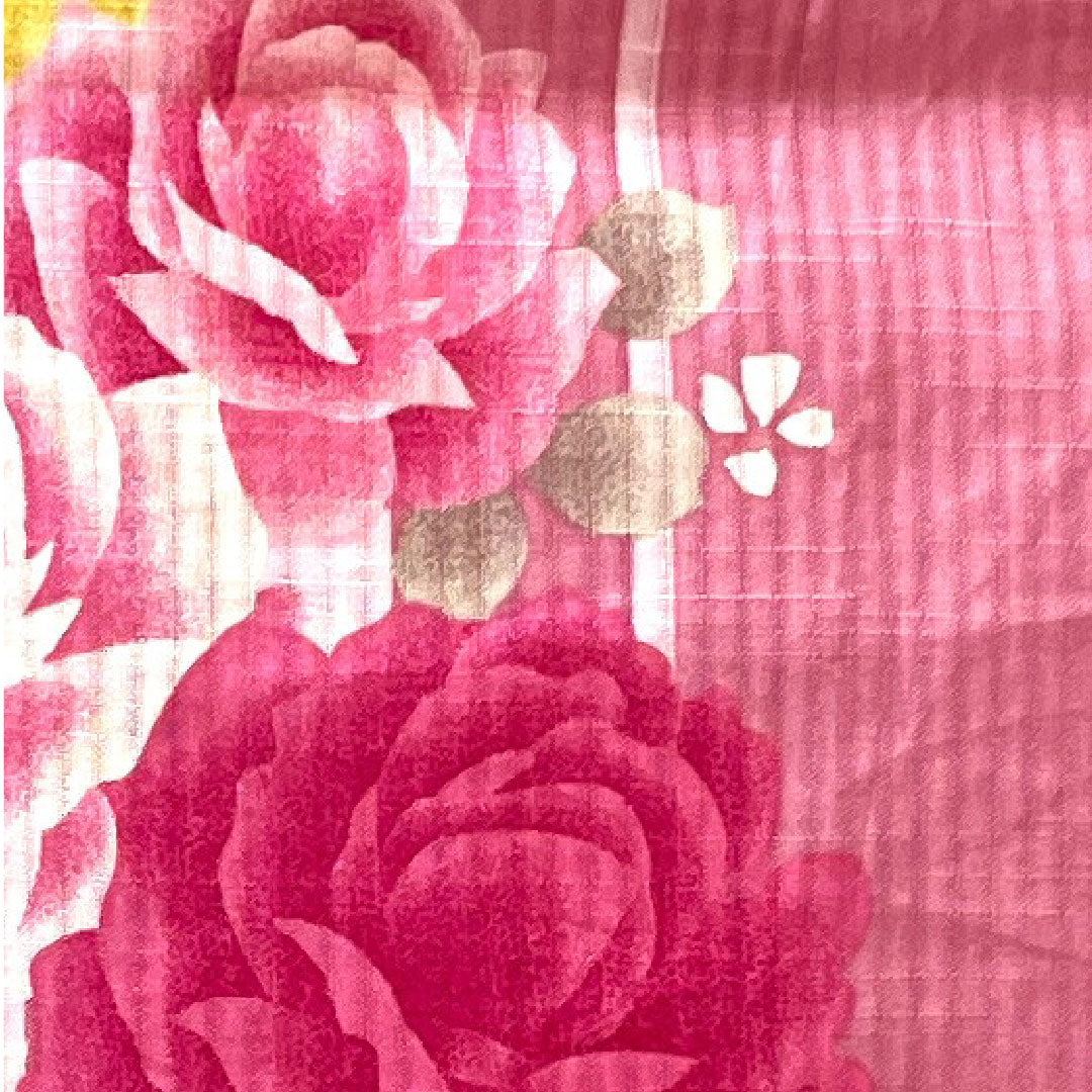 浴衣 撫子色 薔薇 縞 木綿 Aランク 単衣 身丈165.5cm 裄丈66cm ピンク系 1118002233513