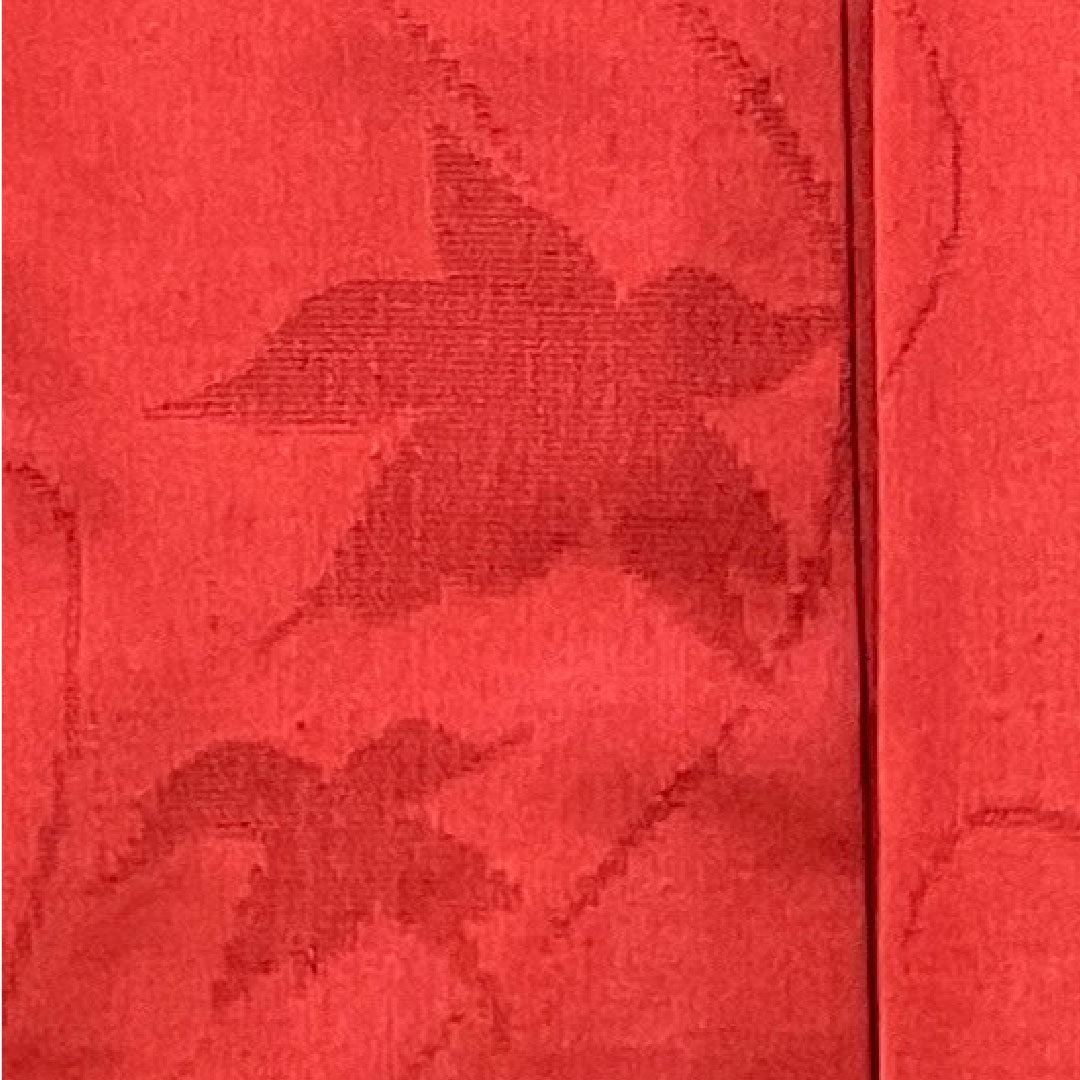 夏物 正絹 色無地 身丈151.5cm 裄丈62cm 真紅色(しんくいろ) 紅葉 紗 Sランク 赤系 1132001252212