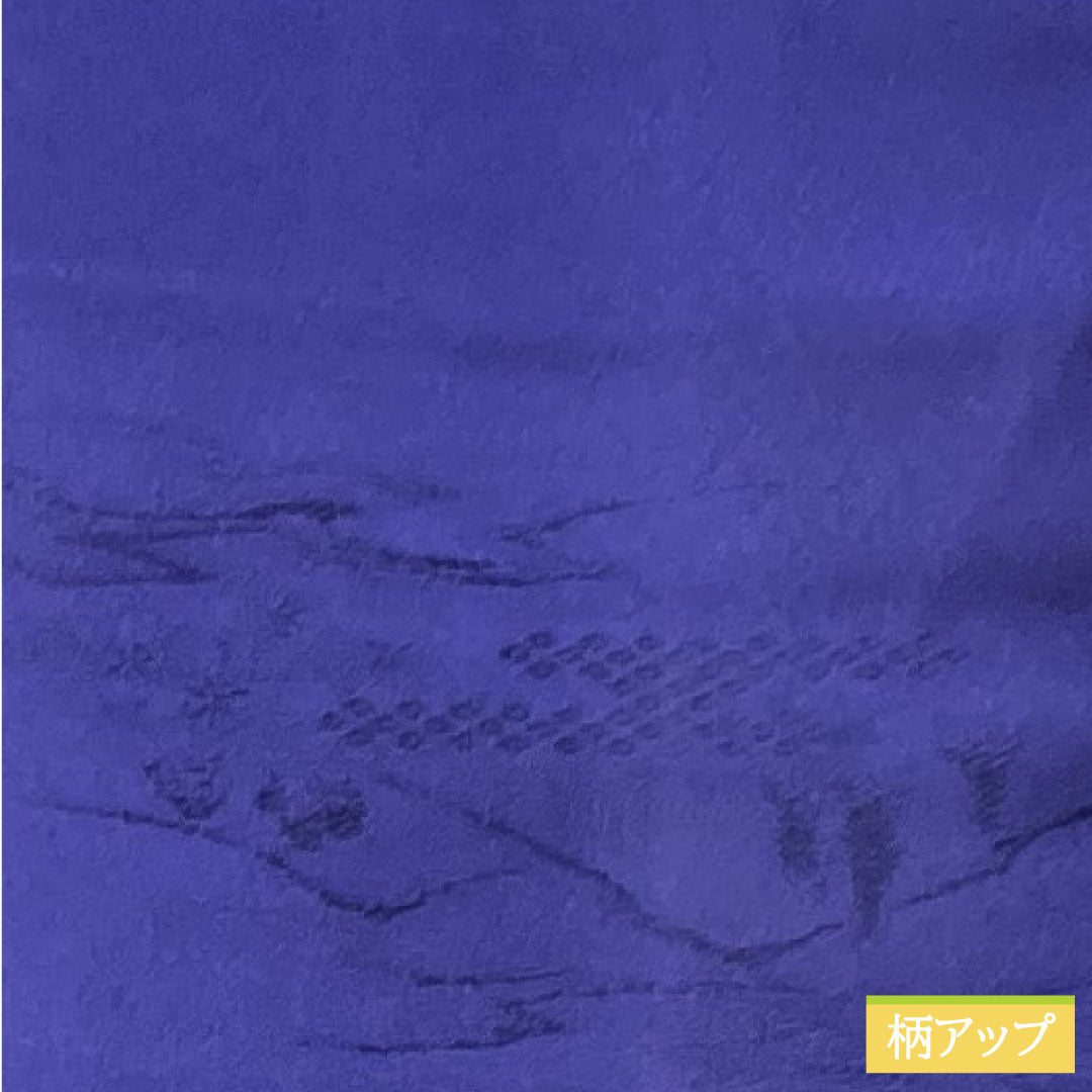 Plain color, polyester, length 162.5cm, sleeve length 64.5cm, bellflower color, washable kimono, lined, S rank, navy blue, 1114001242418