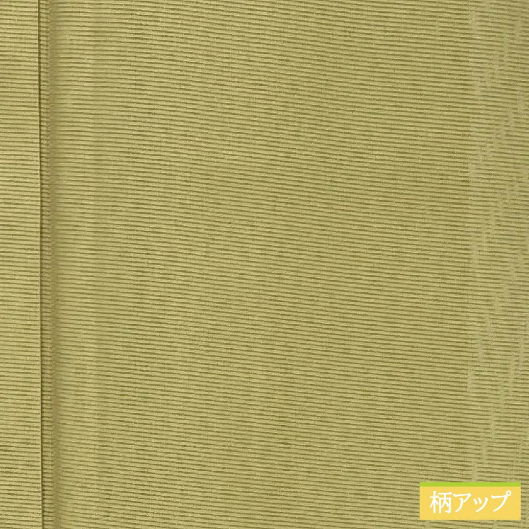 夏物 ポリエステル 色無地 Aランク 身丈162.5cm 裄丈67cm 白橡色(しろつるばみいろ) 洗える着物 素無地 絽 黄系 1132004143423