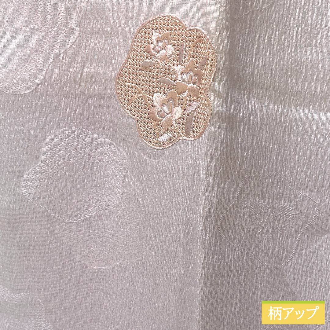 長襦袢 正絹 Sランク 身丈125.5cm 裄丈61.5cm 単衣 乙女色(おとめいろ) 白藤色(しらふじいろ) ちりめん地 梅 グラデーション系 1129000812399