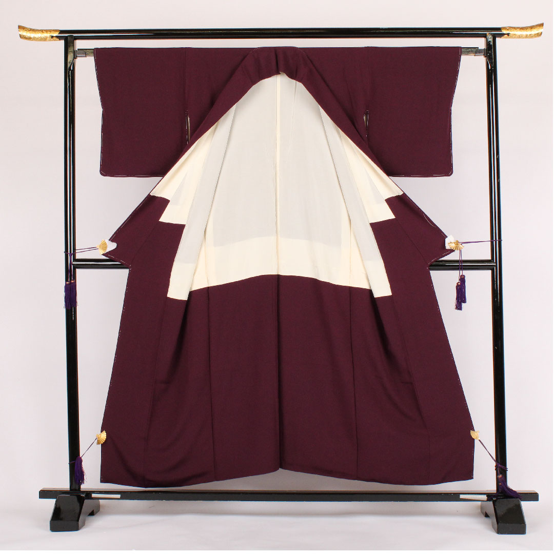 Plain color, Length 153.5cm, Sleeve length 63cm, Lined, Pure silk, A rank, Purple, 1114000033120