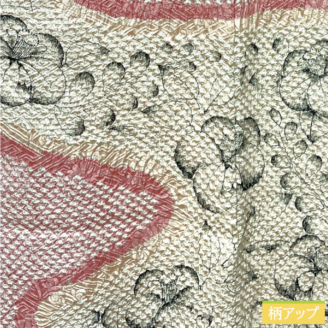 羽織 正絹 身丈80.5cm 裄丈64cm 桃色 総絞り 辻ヶ花 Aランク 袷 ピンク系 1117000703913