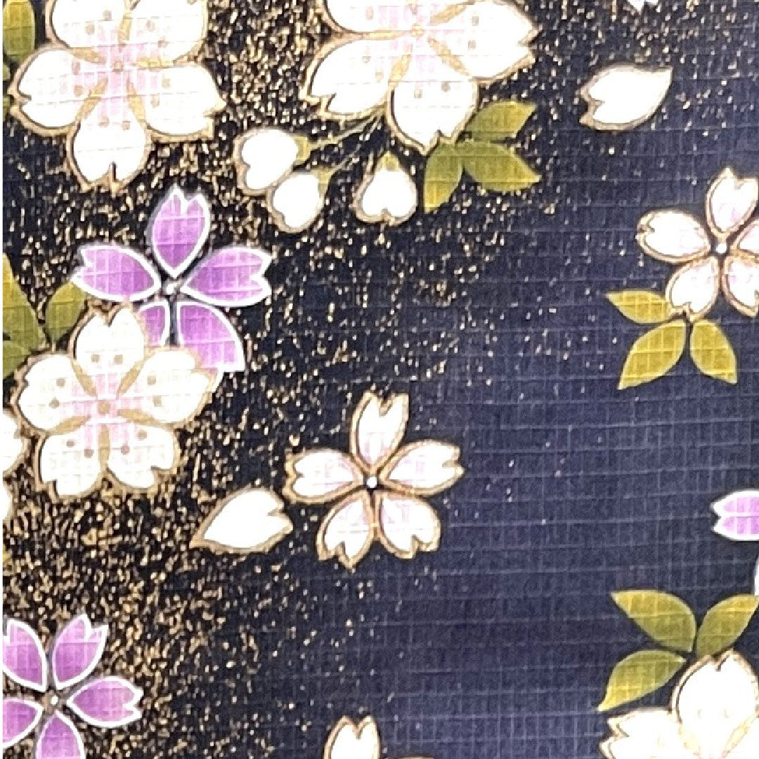 Yukata, brown, cherry blossom, cotton, S rank, single layer, length 167cm, sleeve length 67cm, purple, 1118003552520