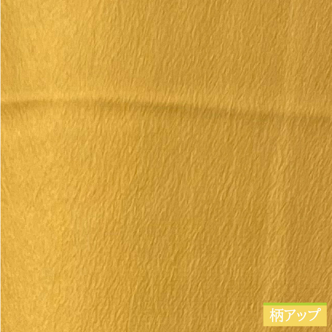 色無地 ポリエステル 身丈162cm 裄丈66.5cm 黄土色(おうどいろ) 洗える着物 素無地 袷 Sランク 黄系 1114001532423