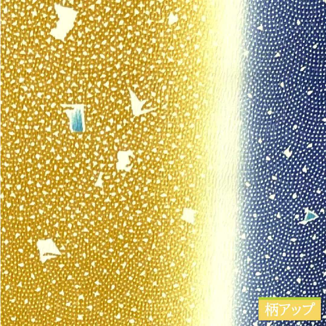 Small pattern, polyester, length 168cm, sleeve length 66.5cm, lined, ochre, indigo, abstract pattern, washable, S rank, gradation, 1115004422599