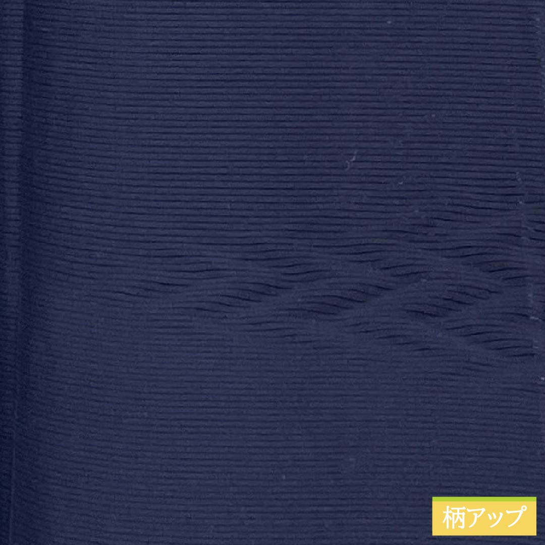 Summer Item Silk Iromuji A-Rank Length 159cm Sleeve Length 68cm Deep Navy Color (Noukon-iro) Waves, Dew Grass, Bamboo Leaves, Ro, Navy Type 1132003773318